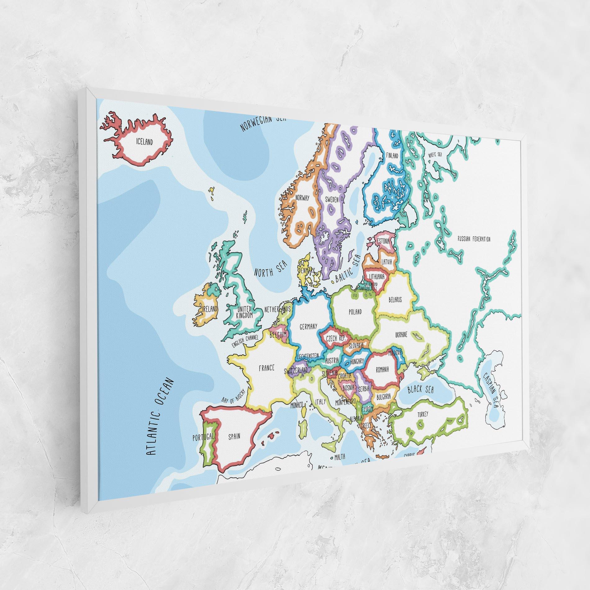 Vászonkép Europe Map mockup 1