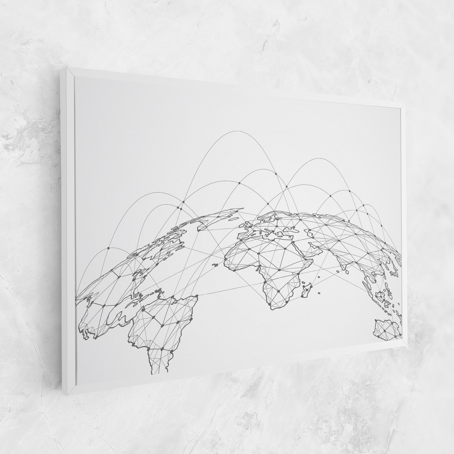 Vászonkép Global Network mockup 1