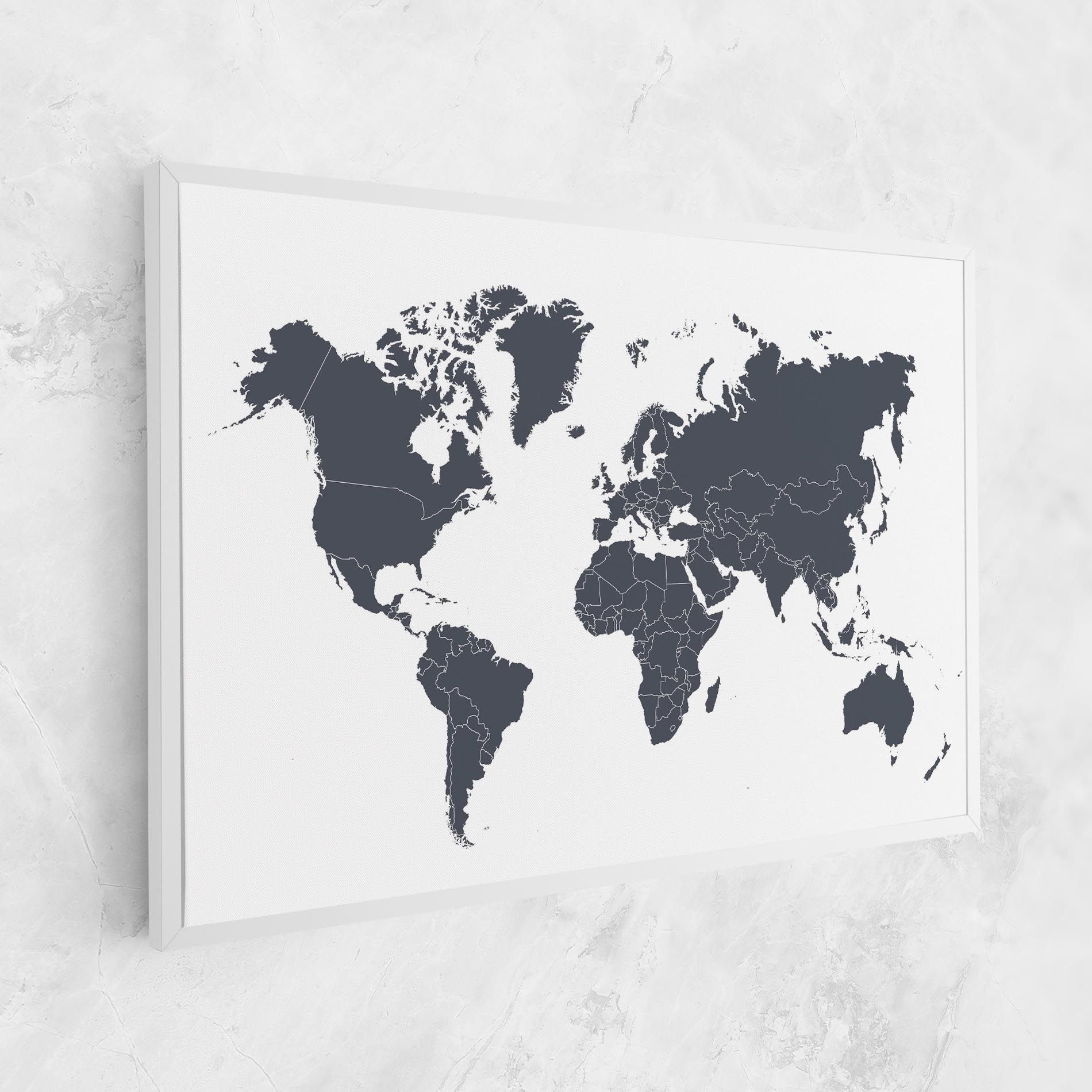 World Grey Map mockup 1
