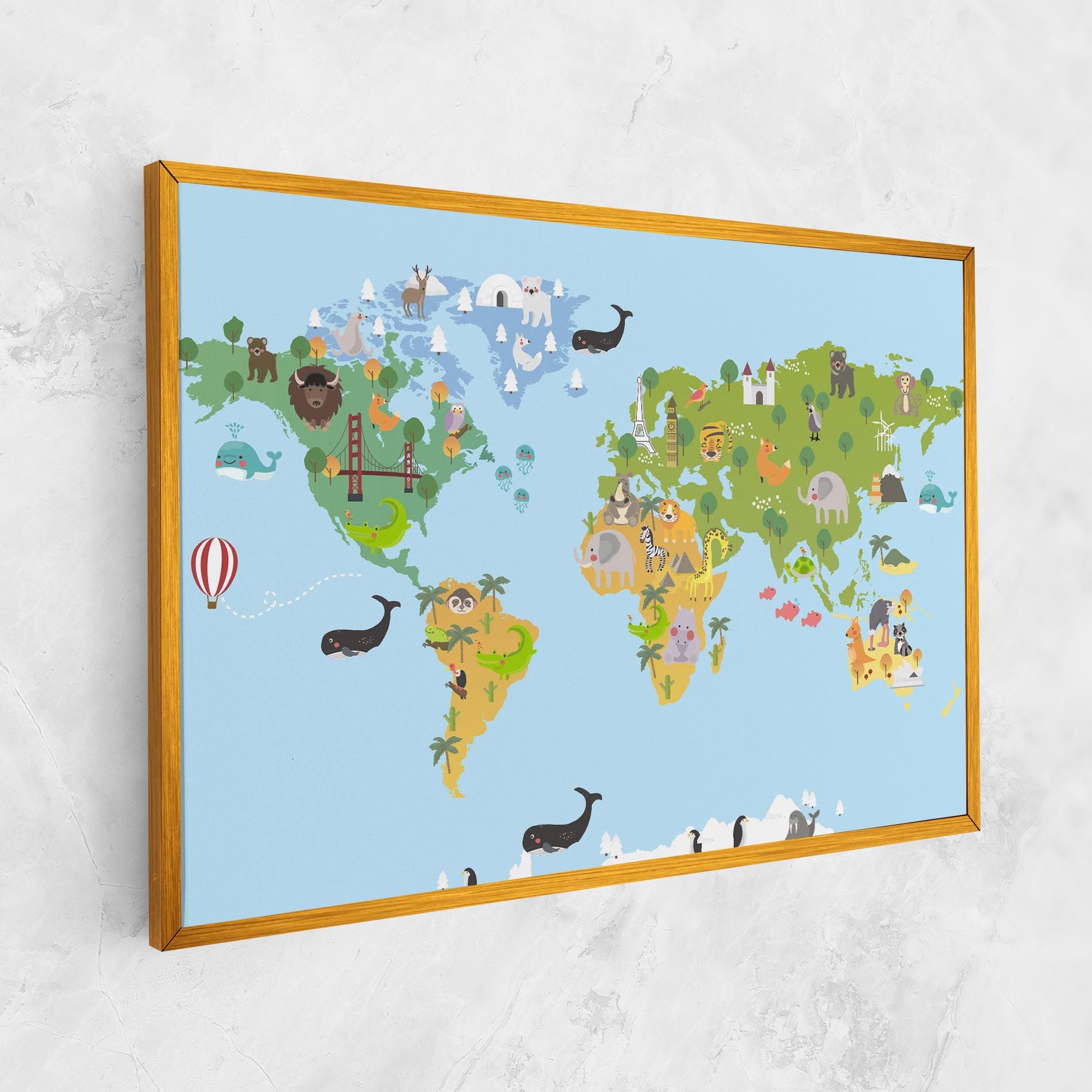 Animals Cute Map mockup 1