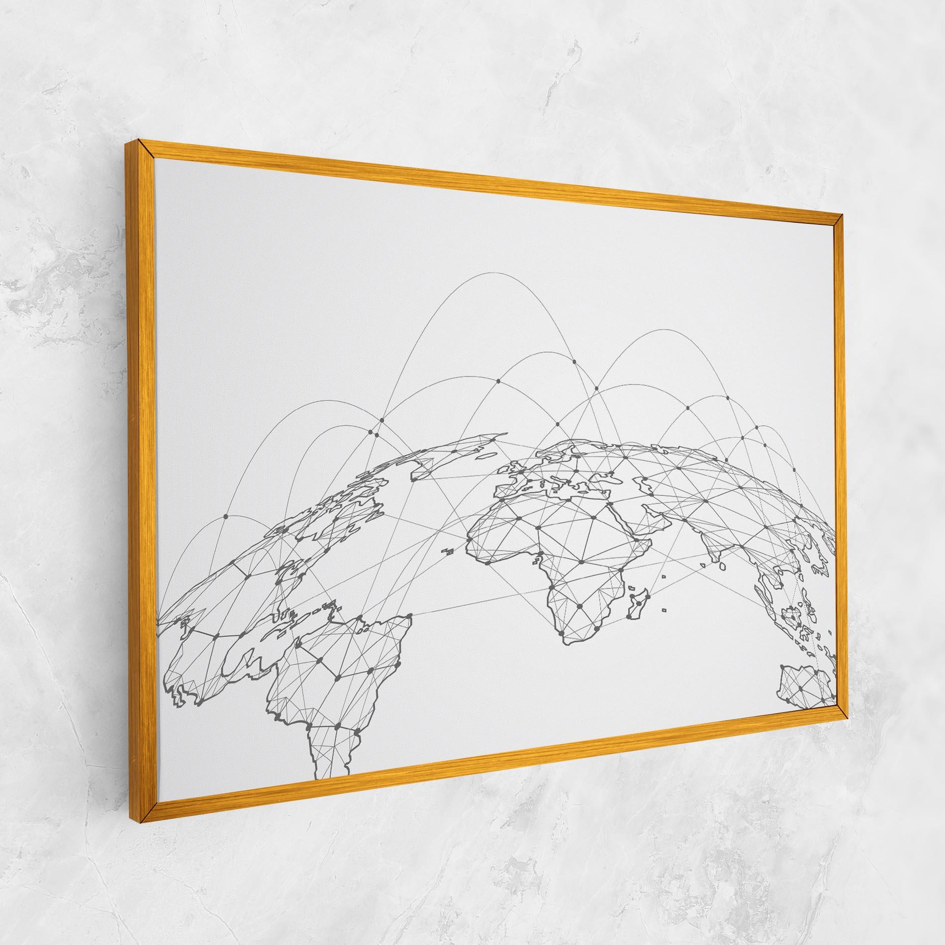 Vászonkép Global Network mockup 1