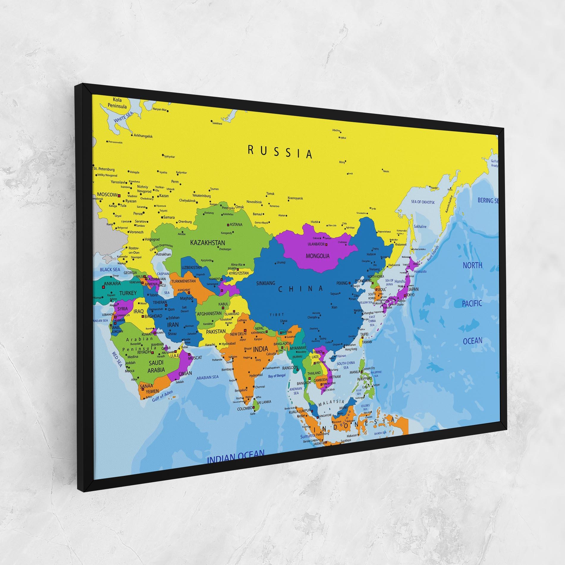 Vászonkép Asia Color Map mockup 1
