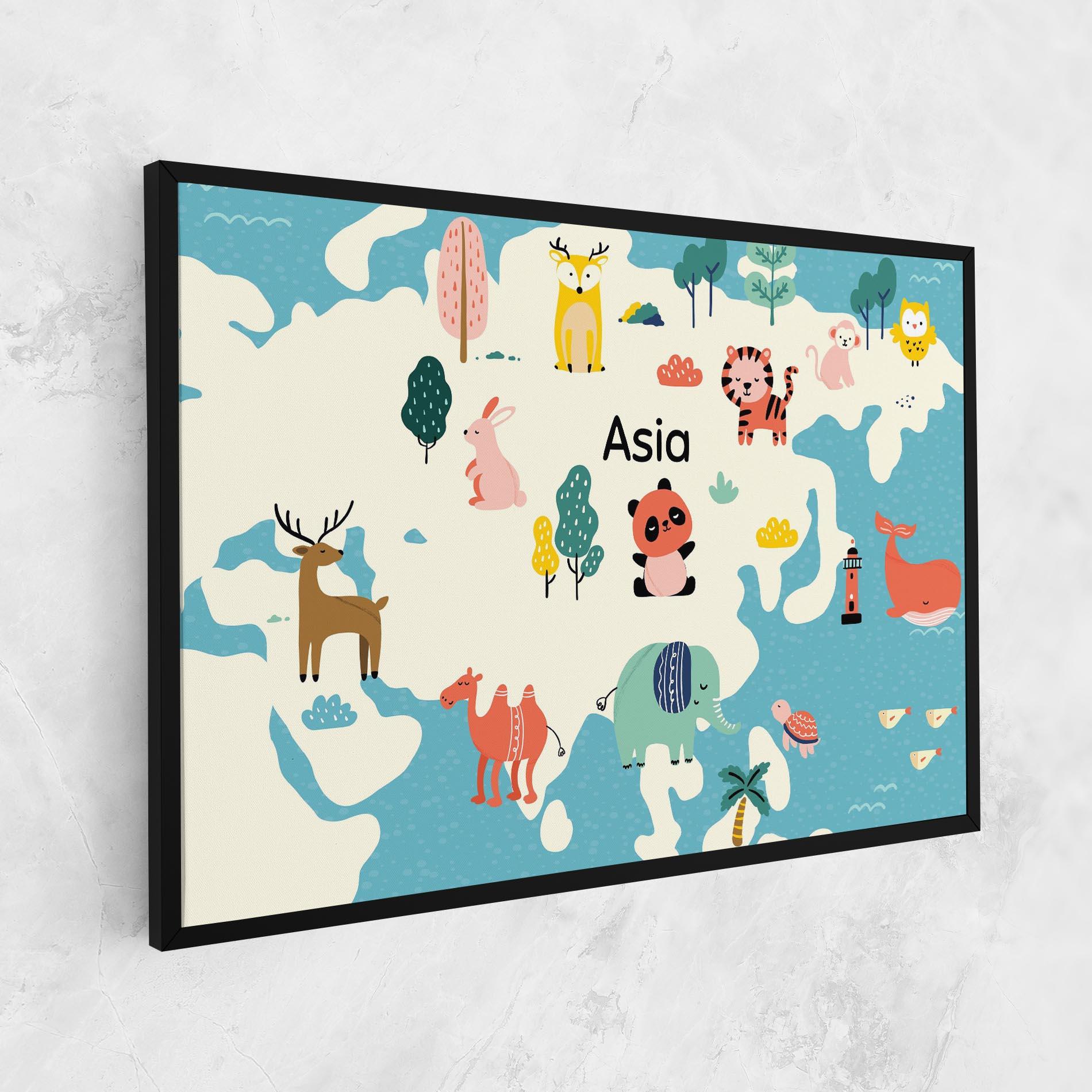 Vászonkép Asia Cute Map mockup 1