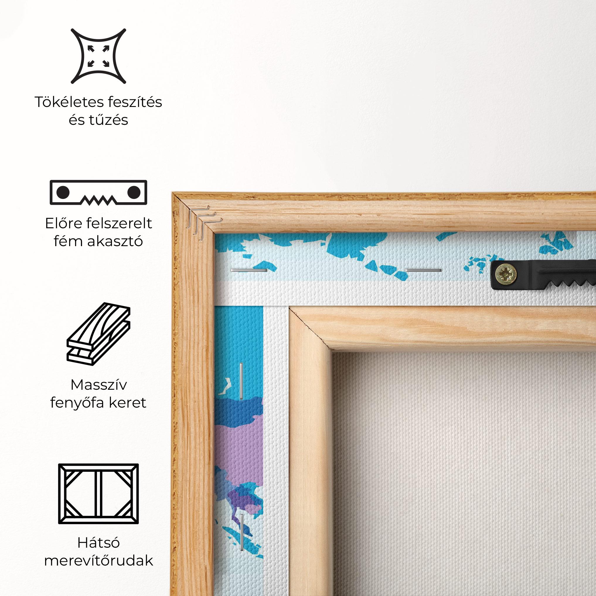 Vászonkép Blue Purple Map mockup 5