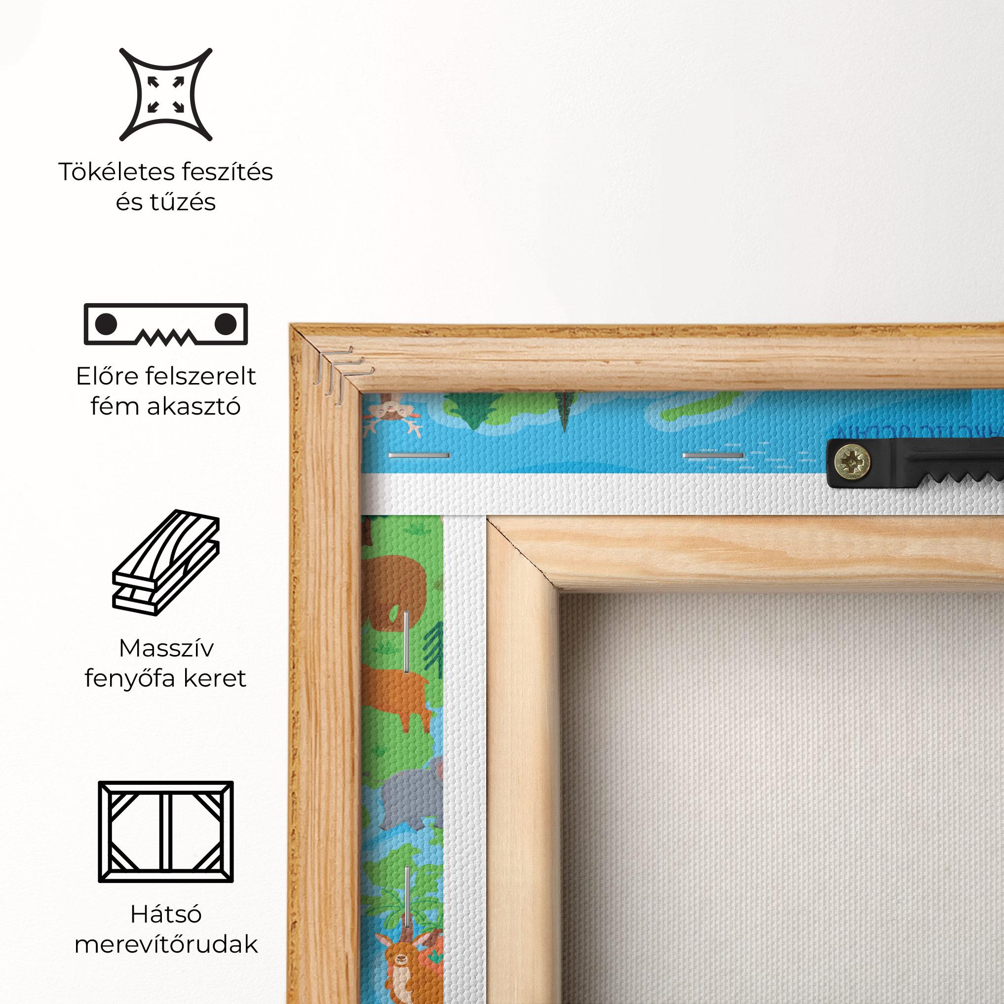 Vászonkép Worldwide Kids Map mockup 5