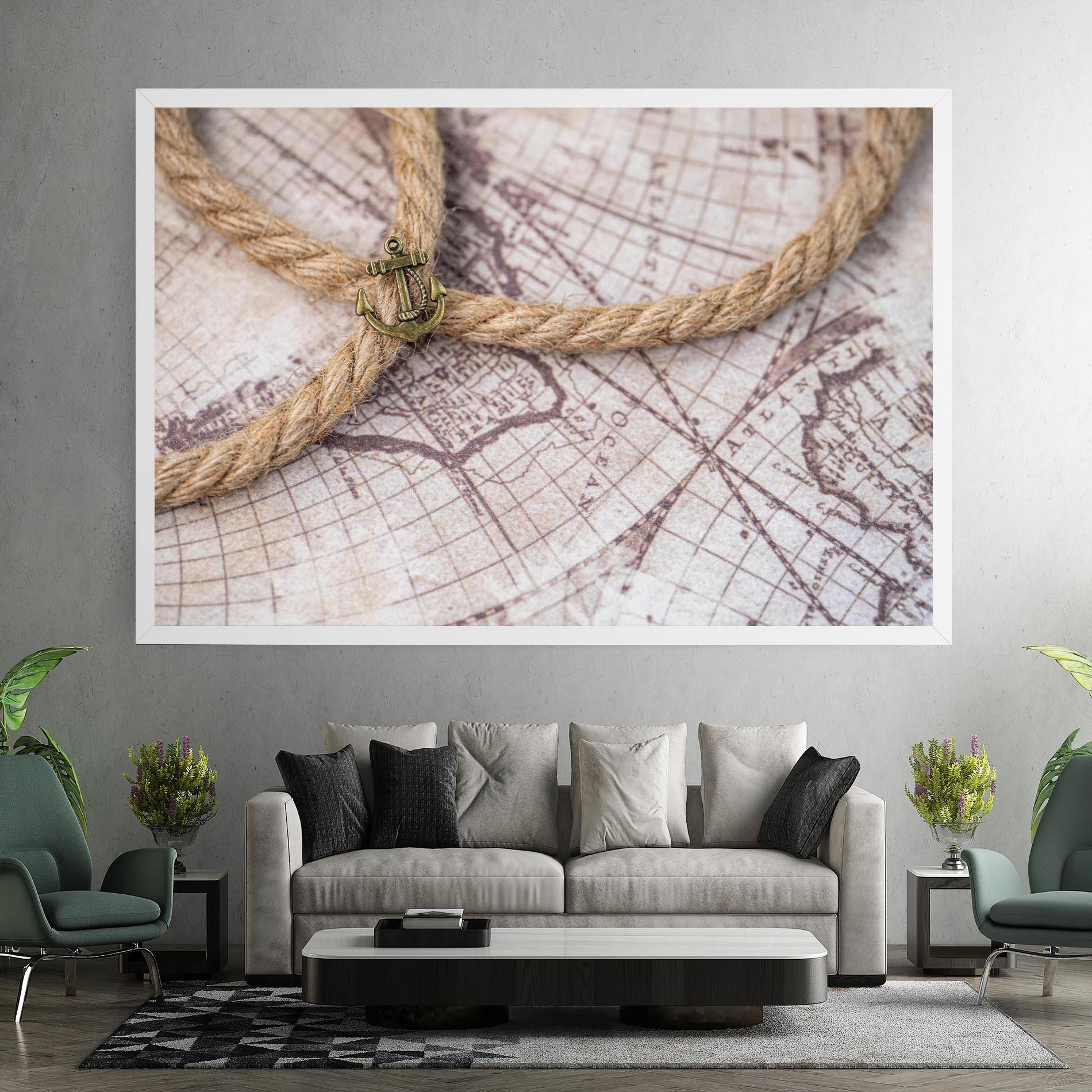 Vászonkép Anchor Map mockup 7