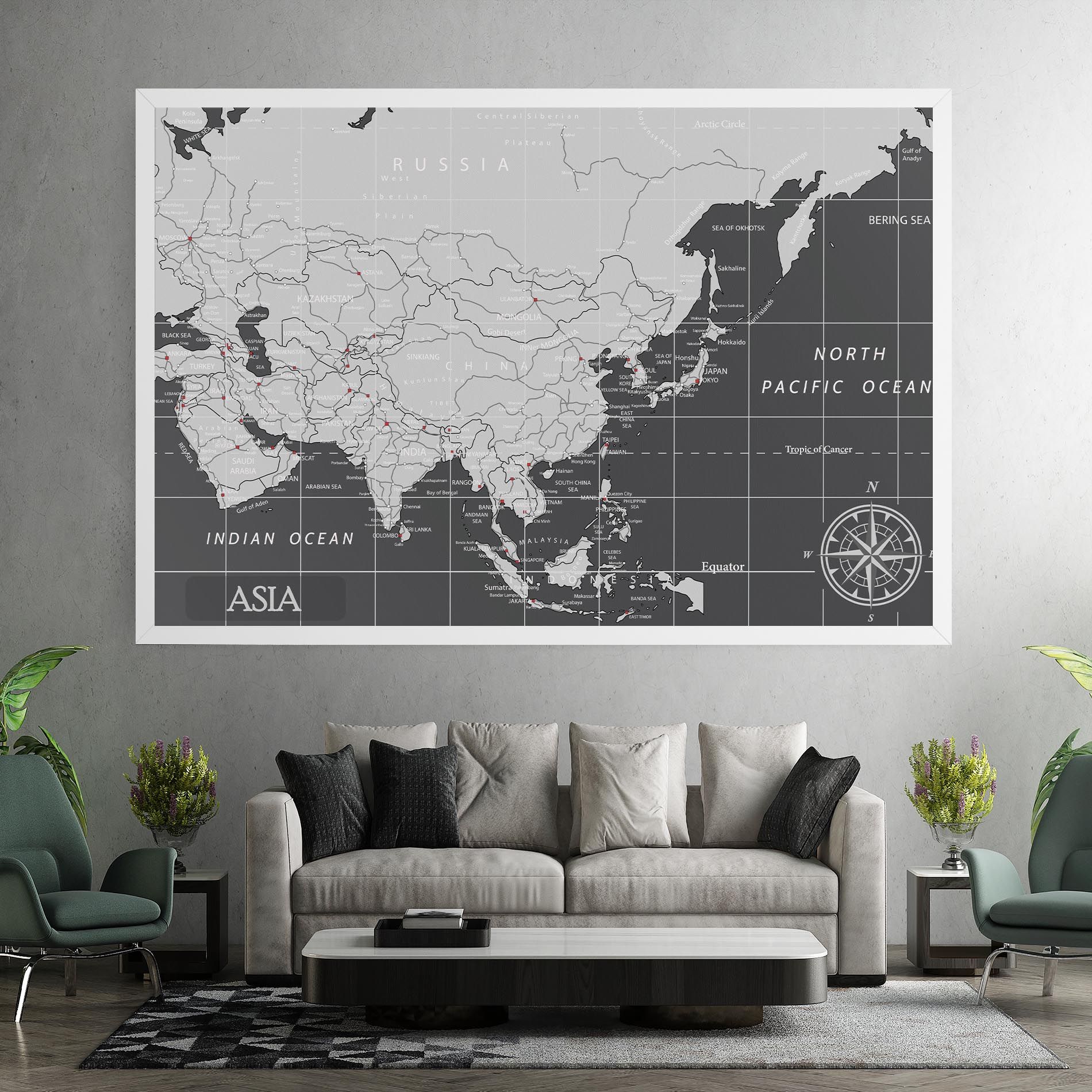 Asia Minimal Map mockup 7