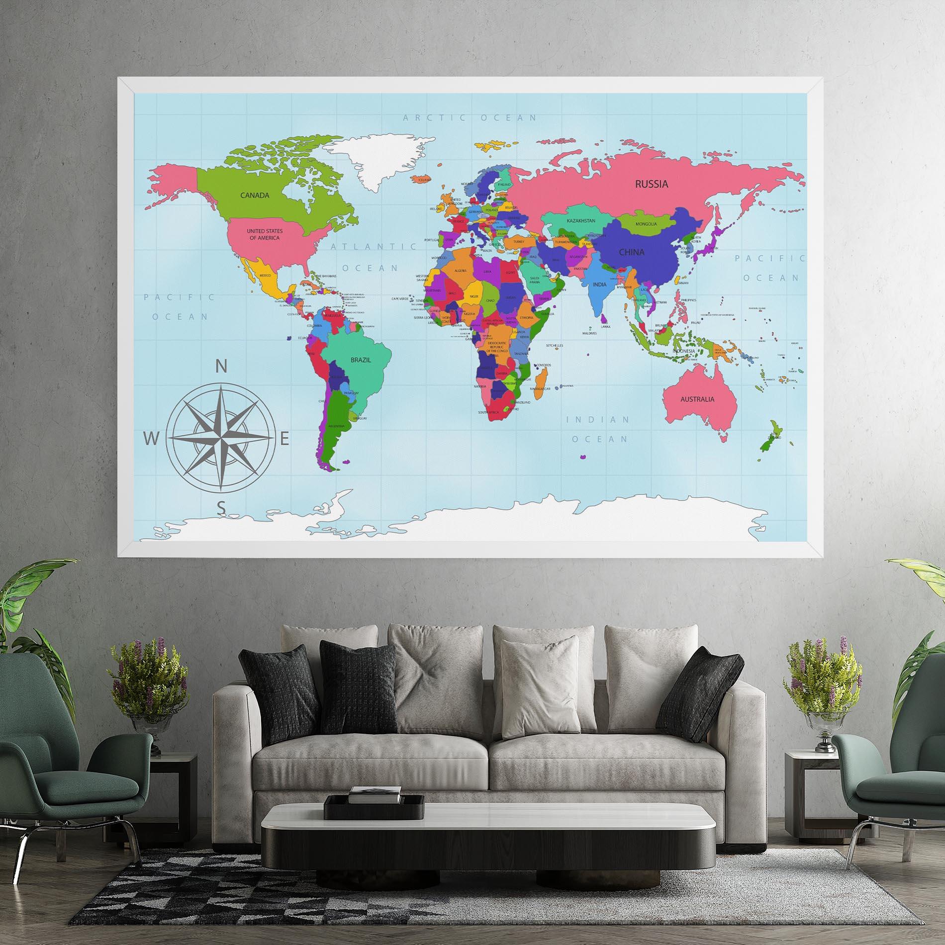 Vászonkép Colorful Continents mockup 7