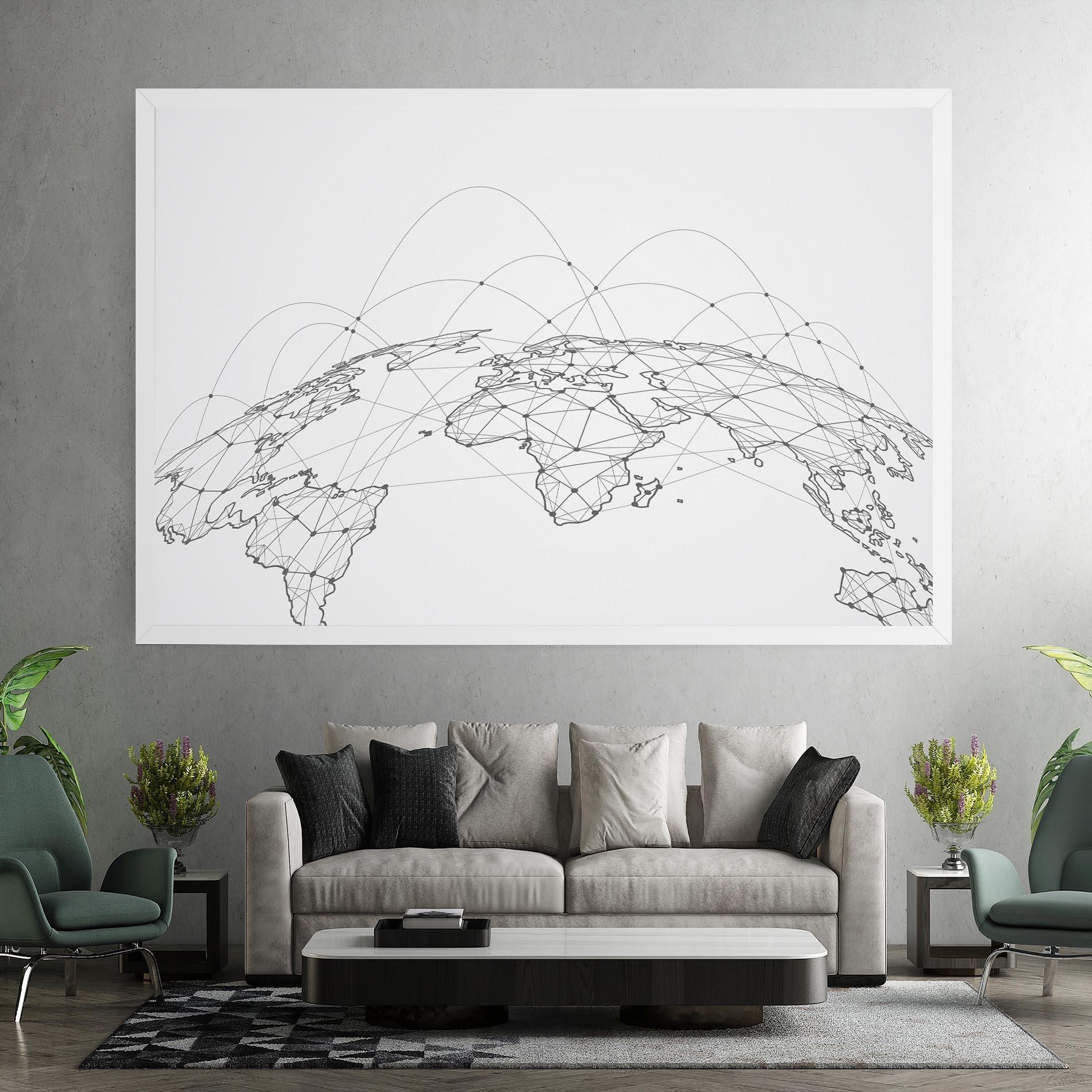 Vászonkép Global Network mockup 7