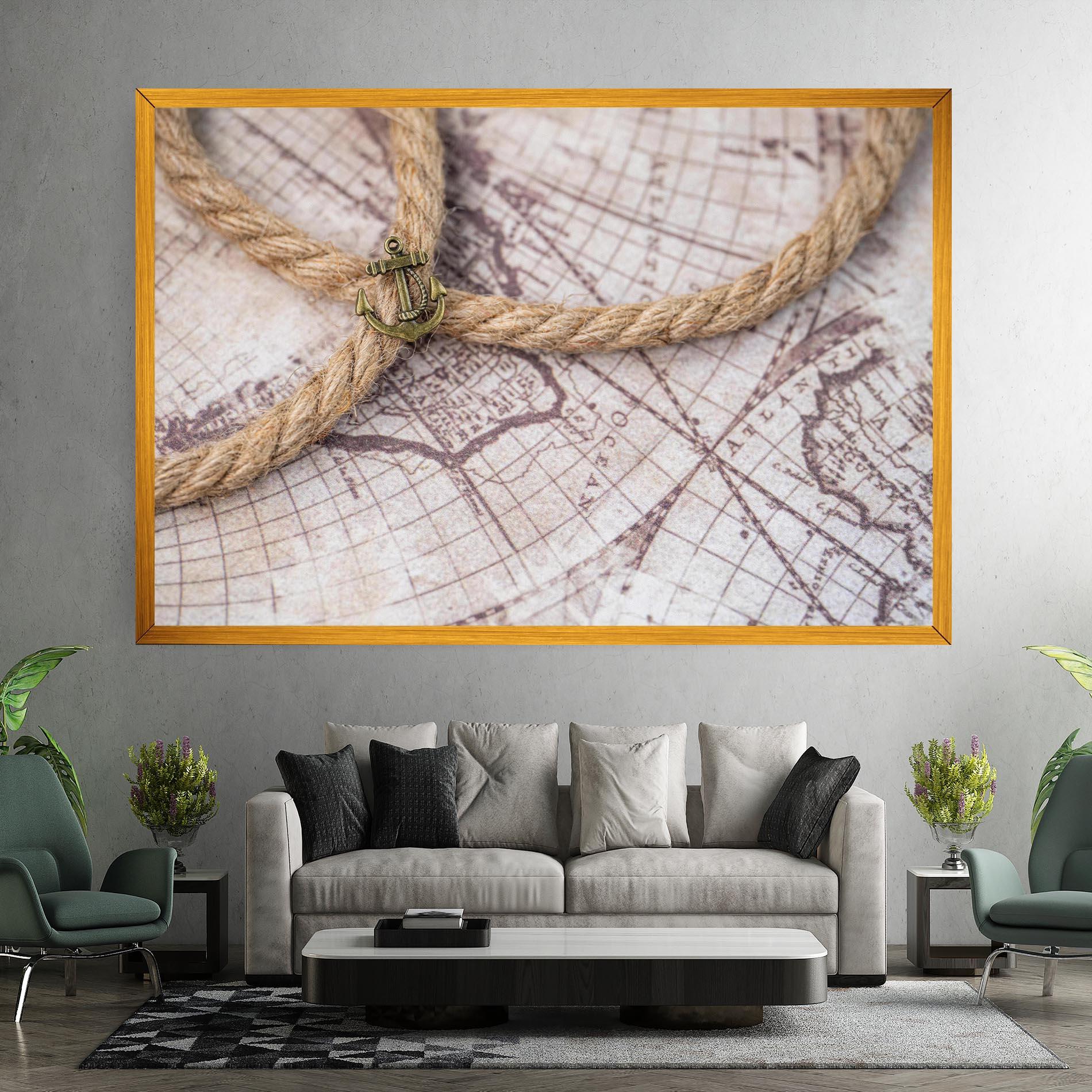 Vászonkép Anchor Map mockup 7