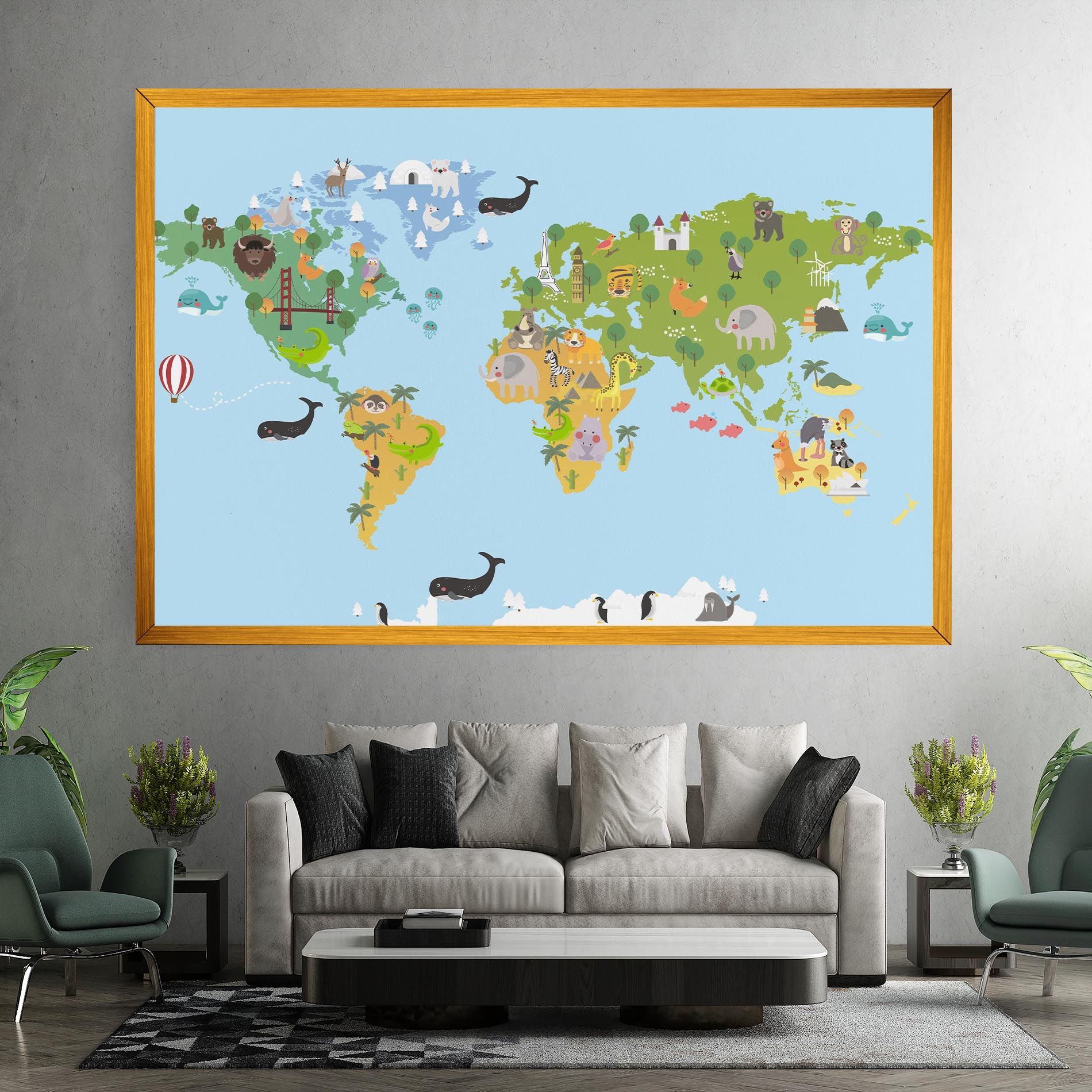Animals Cute Map mockup 7