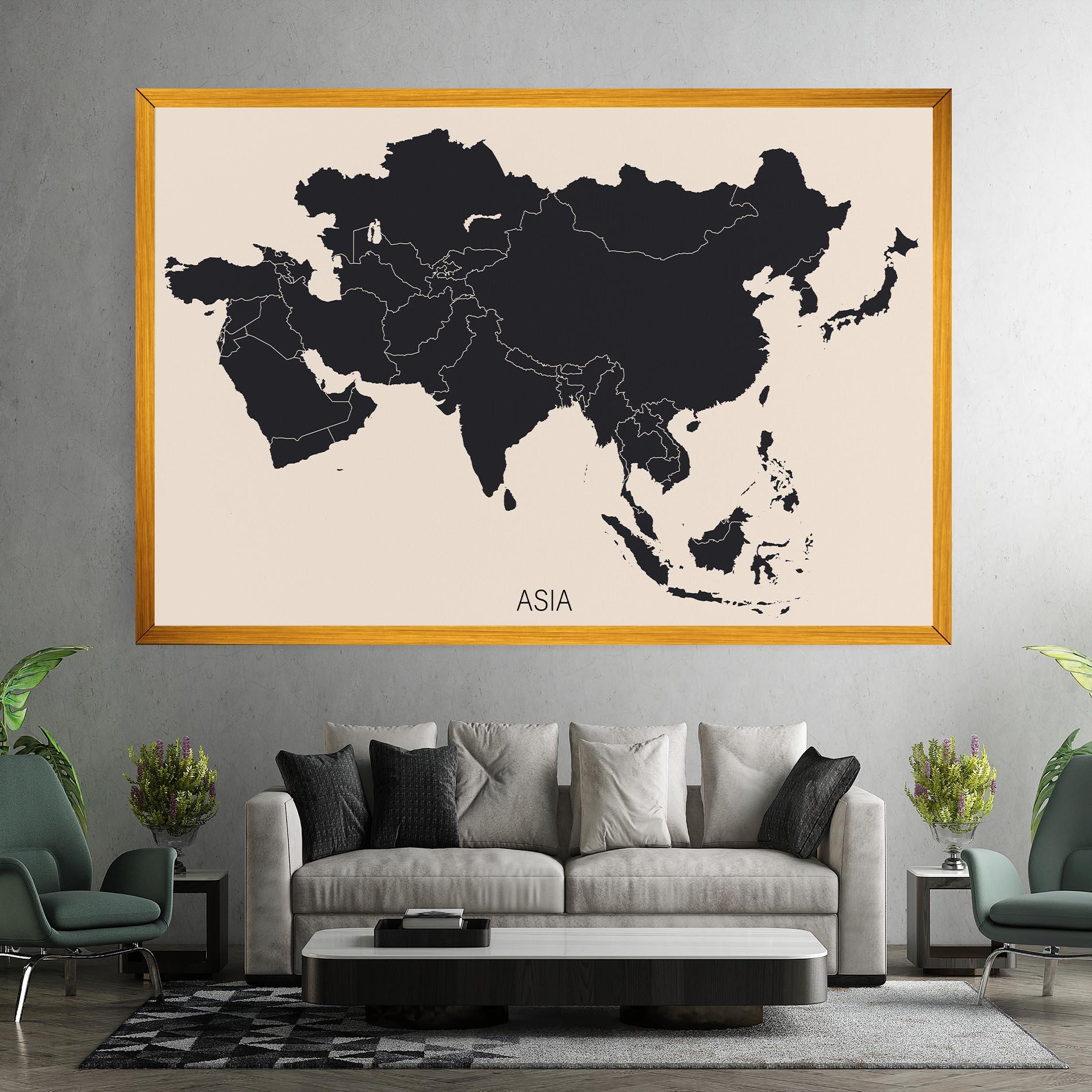 Vászonkép Asia Continent mockup 7