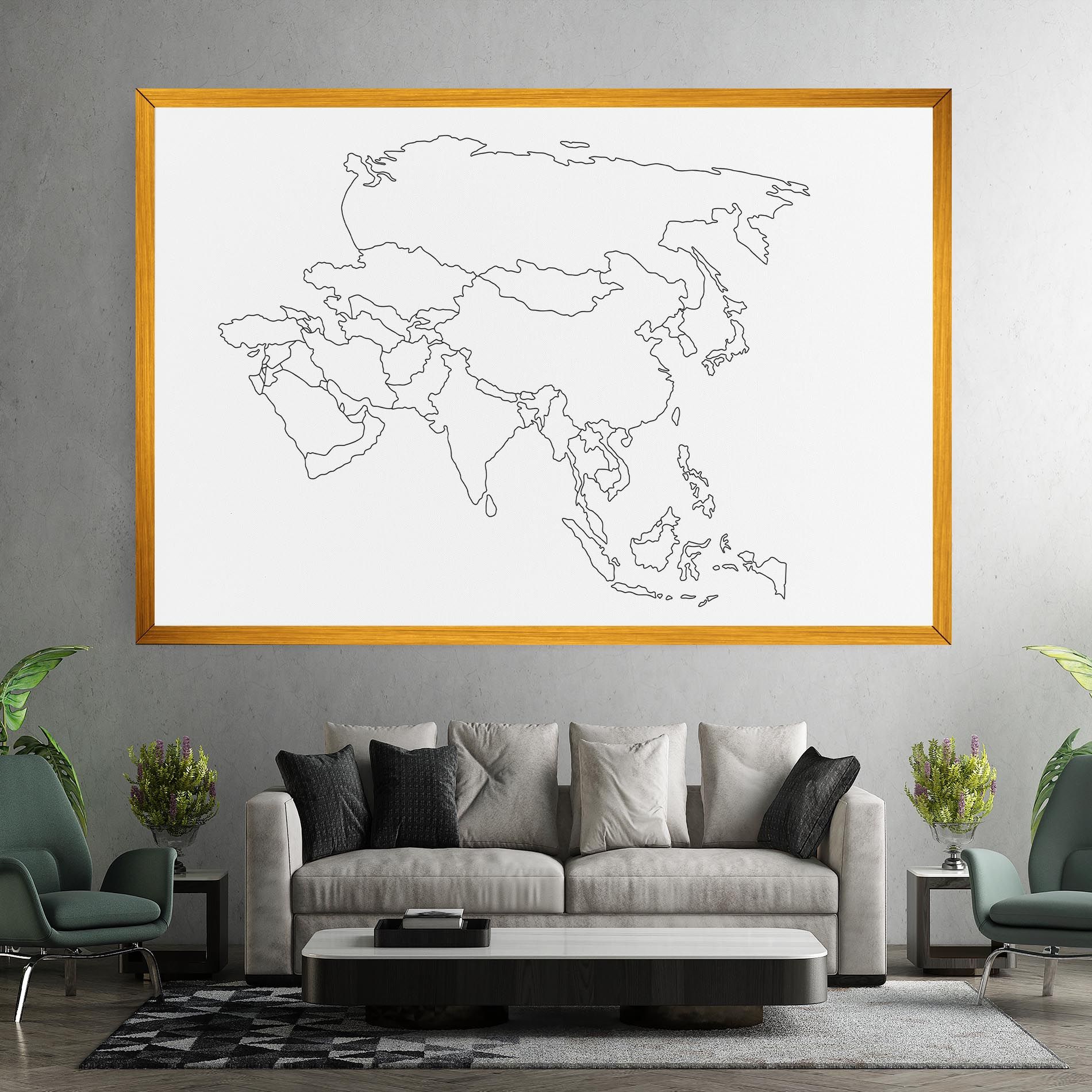 Asia Map Line mockup 7