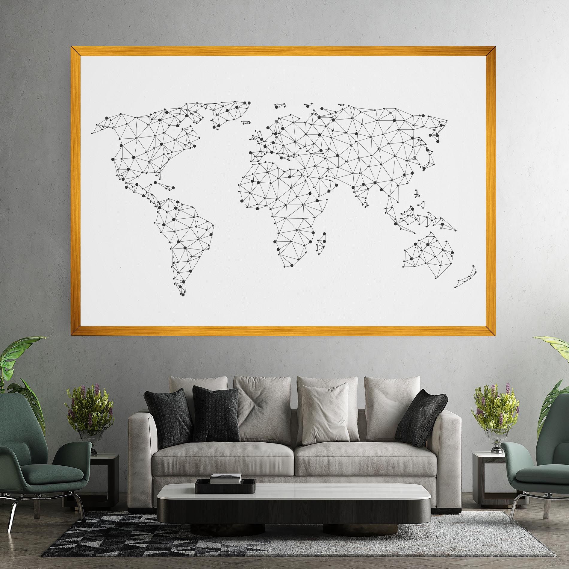 Black Map Line mockup 7
