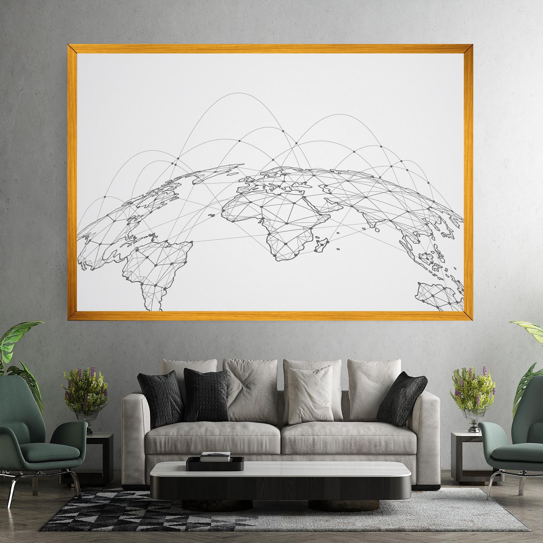 Vászonkép Global Network mockup 7