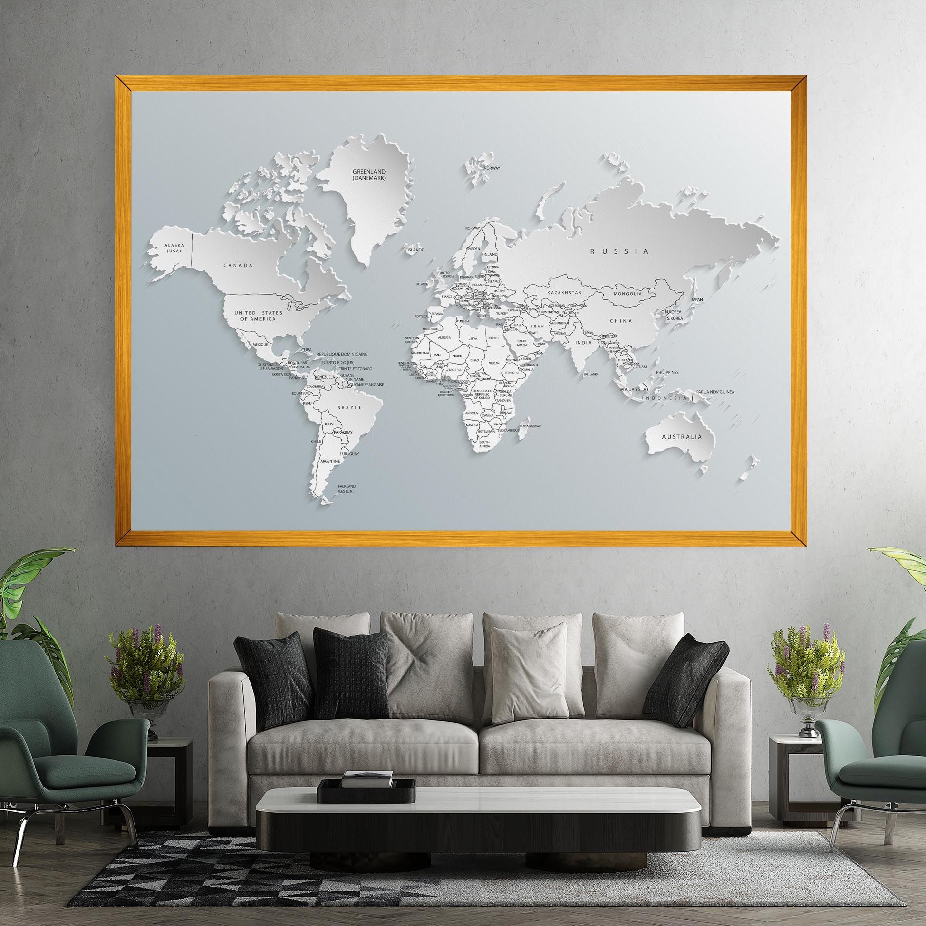 Grey White Map mockup 7
