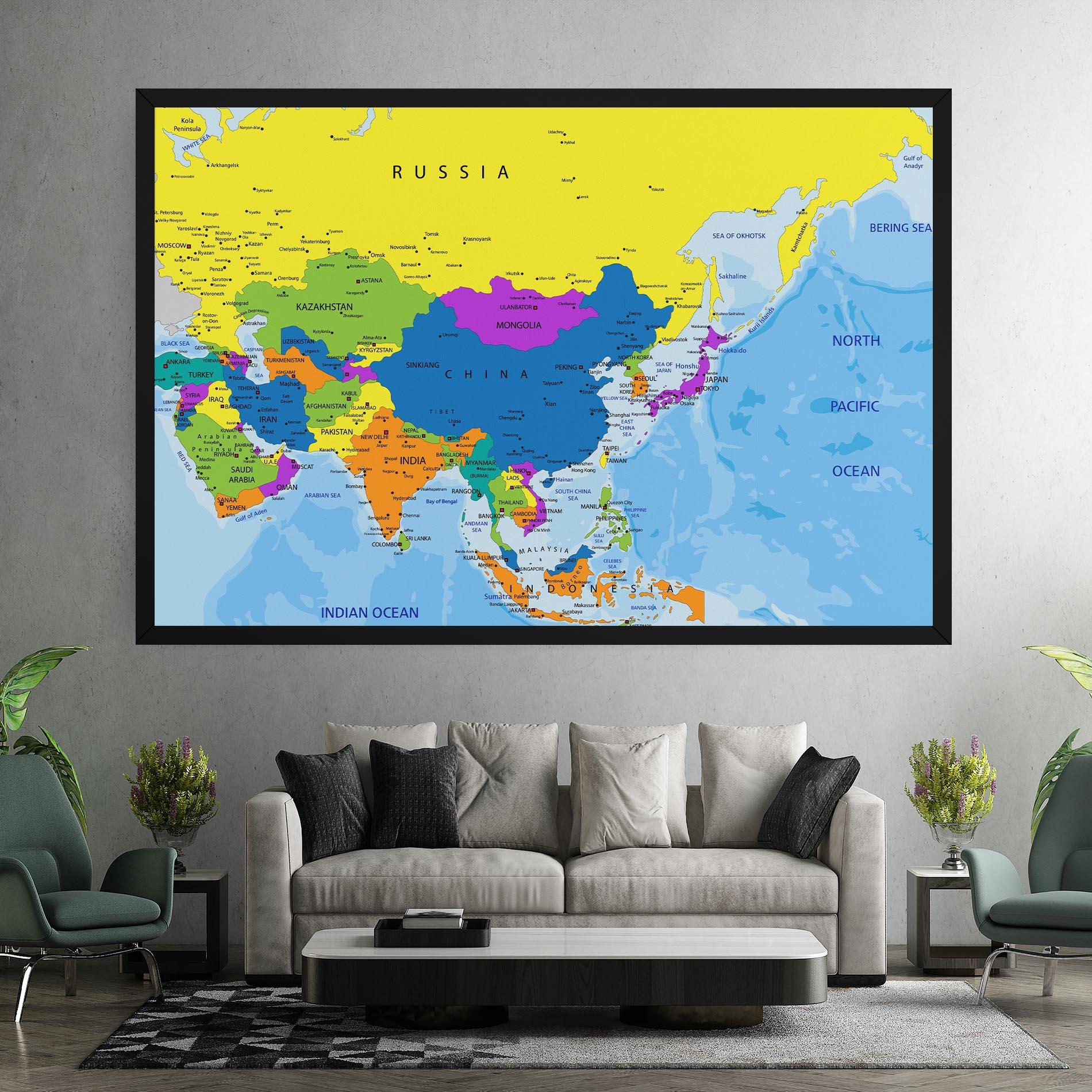 Vászonkép Asia Color Map mockup 7