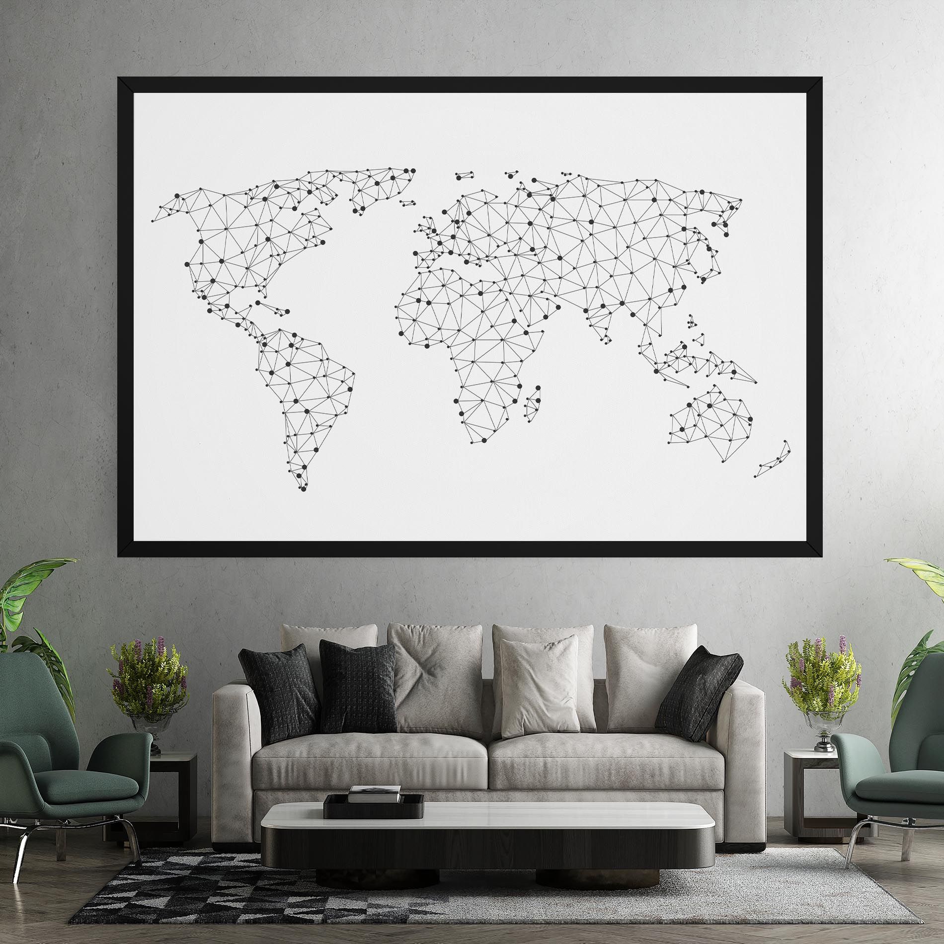 Black Map Line mockup 7
