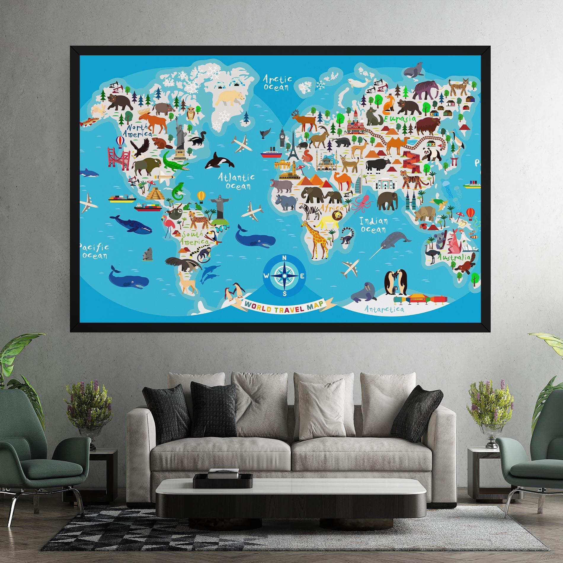 Vászonkép Travel Map mockup 7