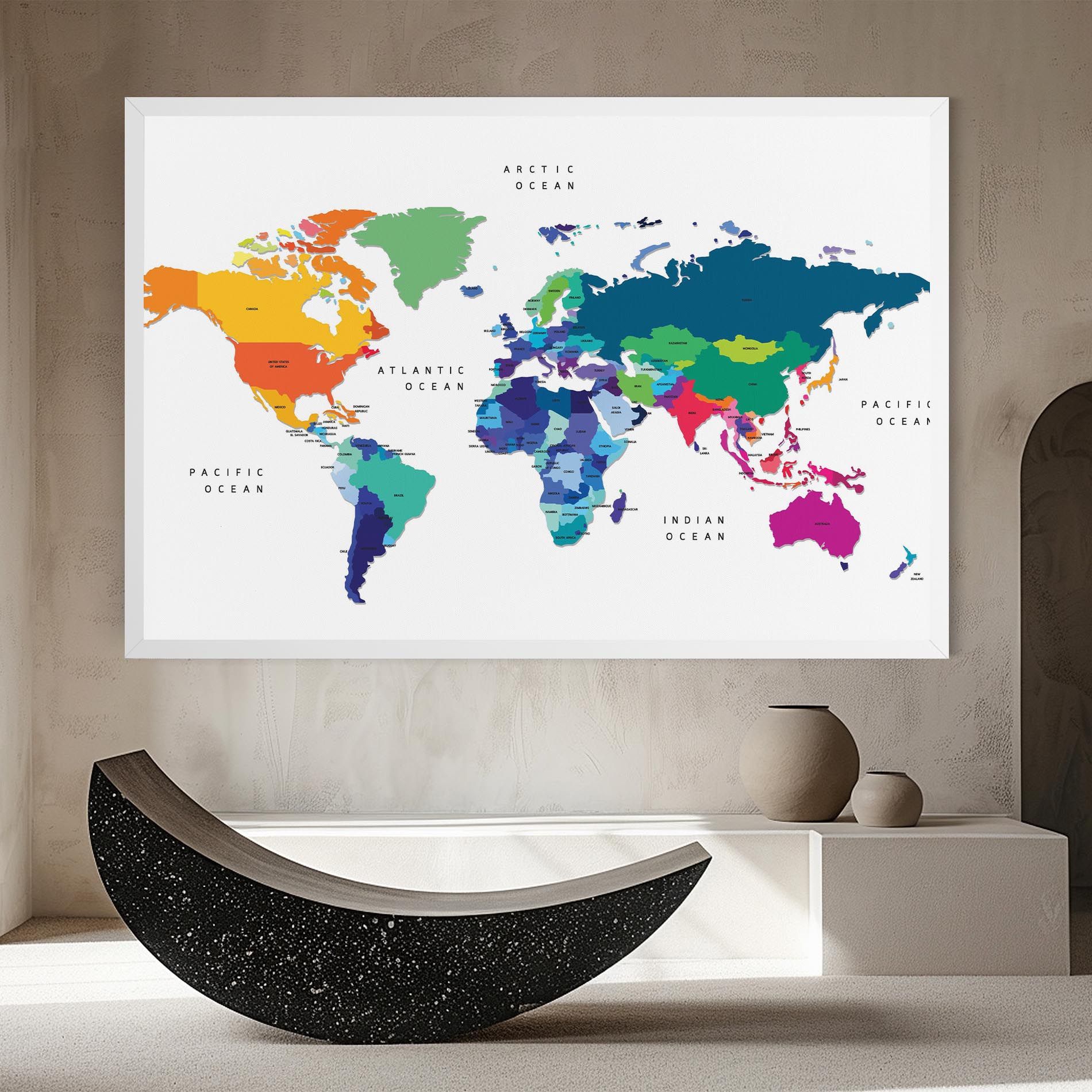 Colored Continents Map mockup 8