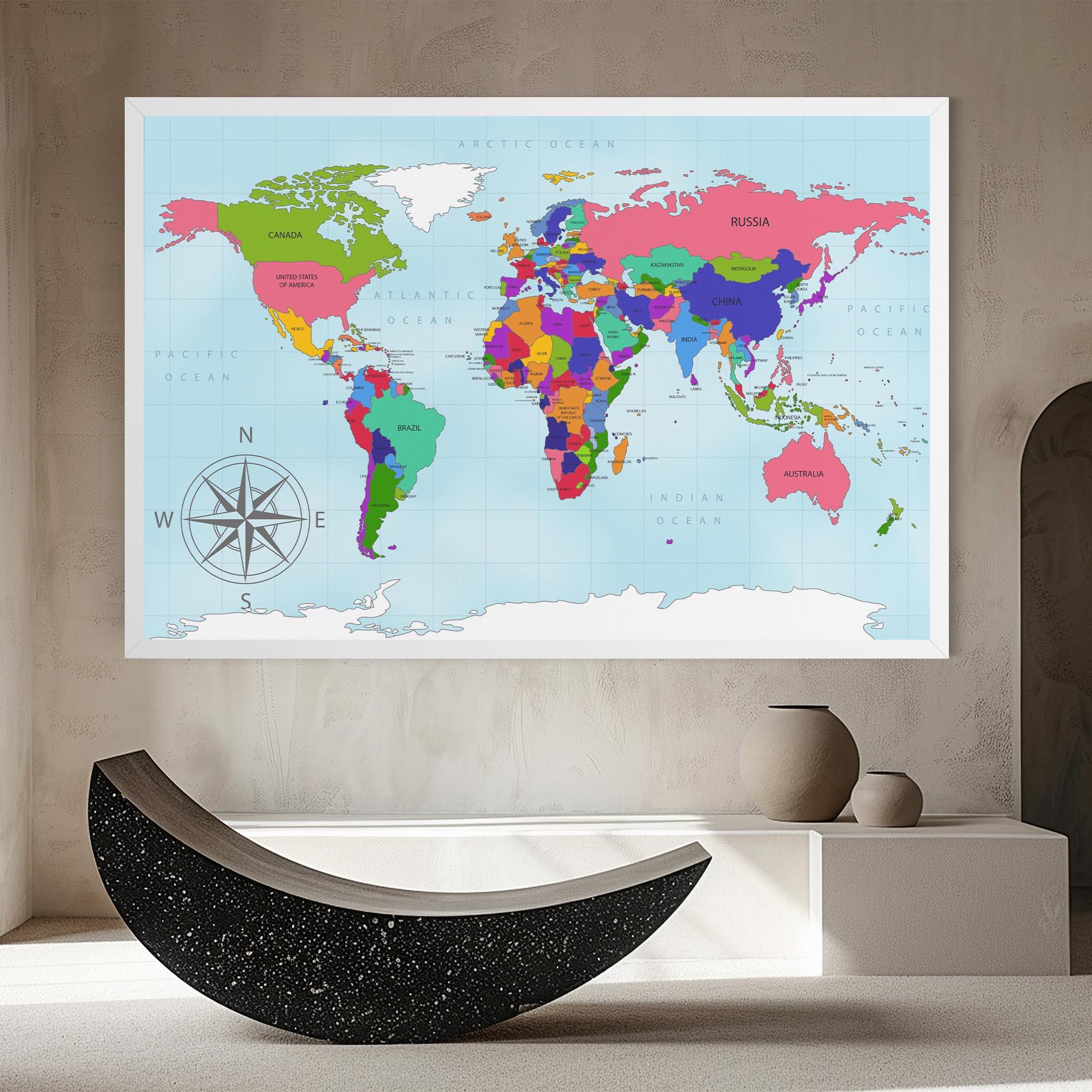Vászonkép Colorful Continents mockup 8
