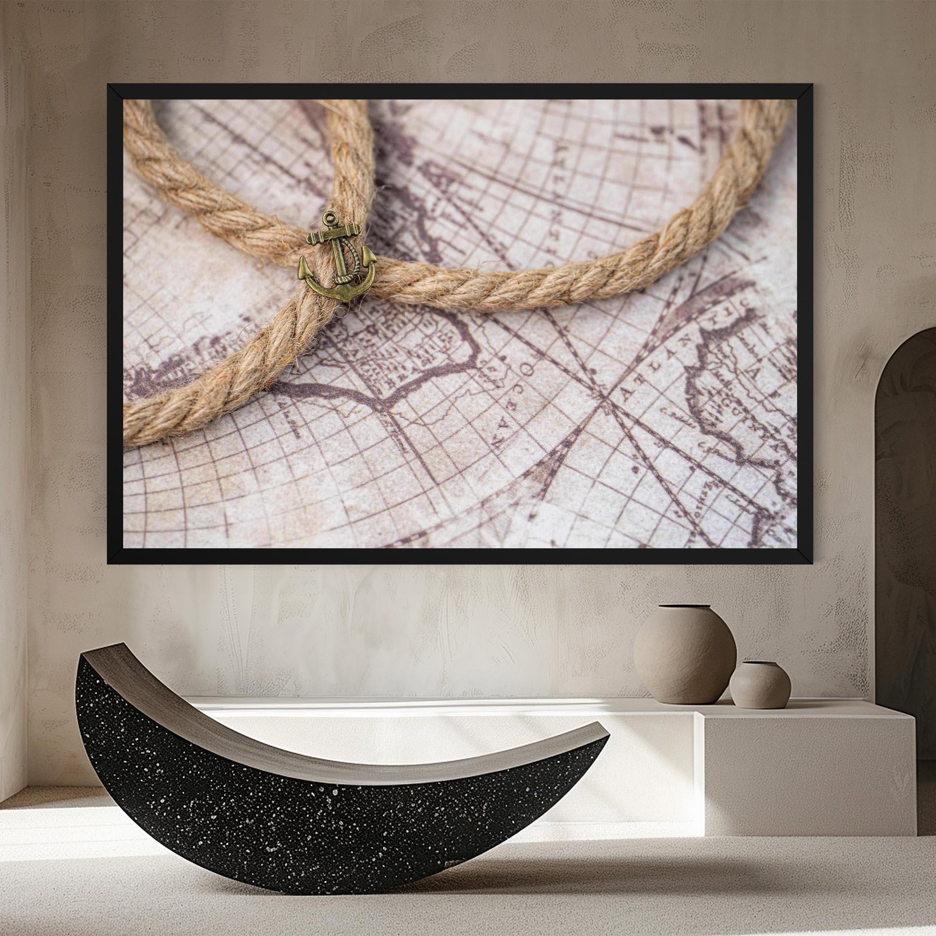 Vászonkép Anchor Map mockup 8