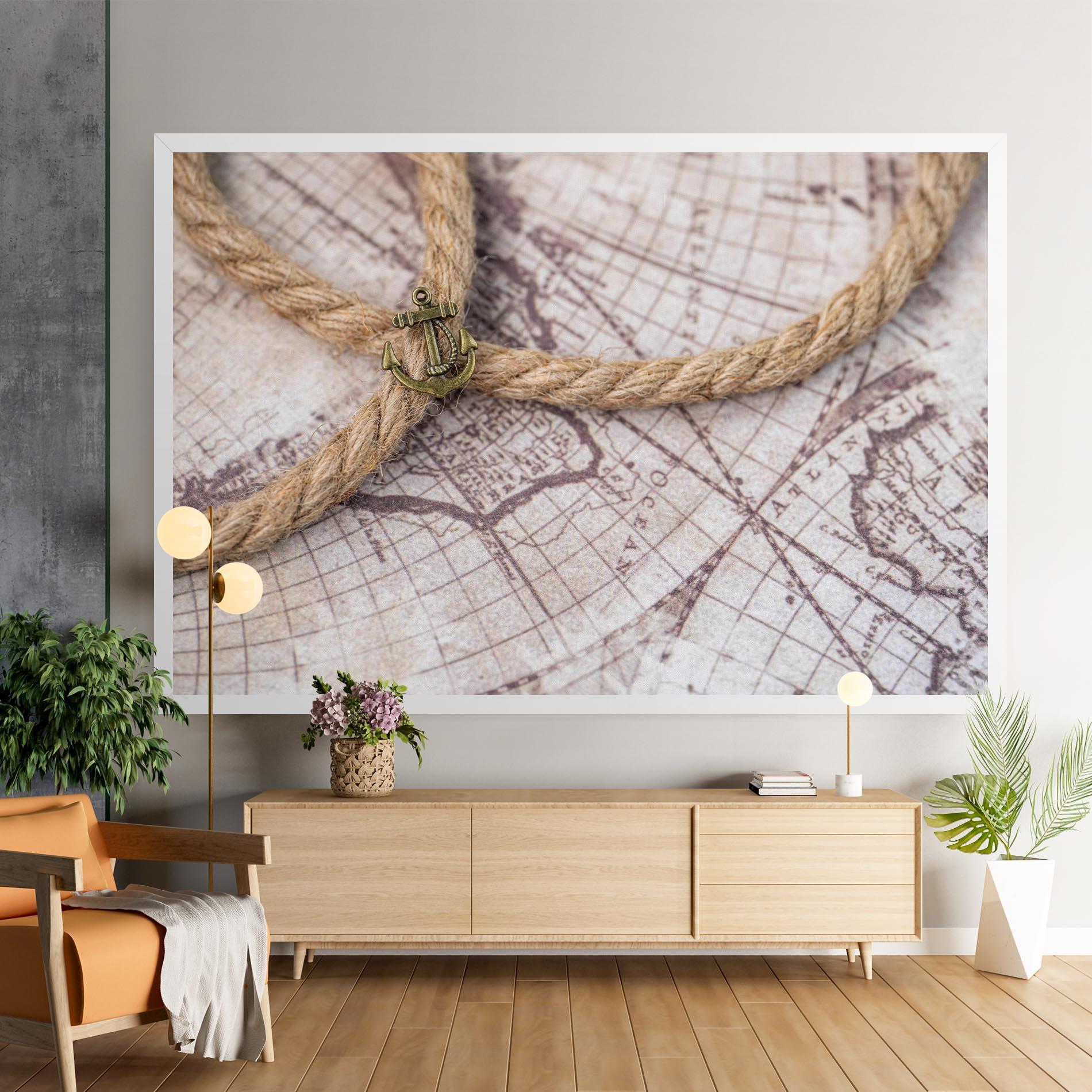 Vászonkép Anchor Map mockup 9