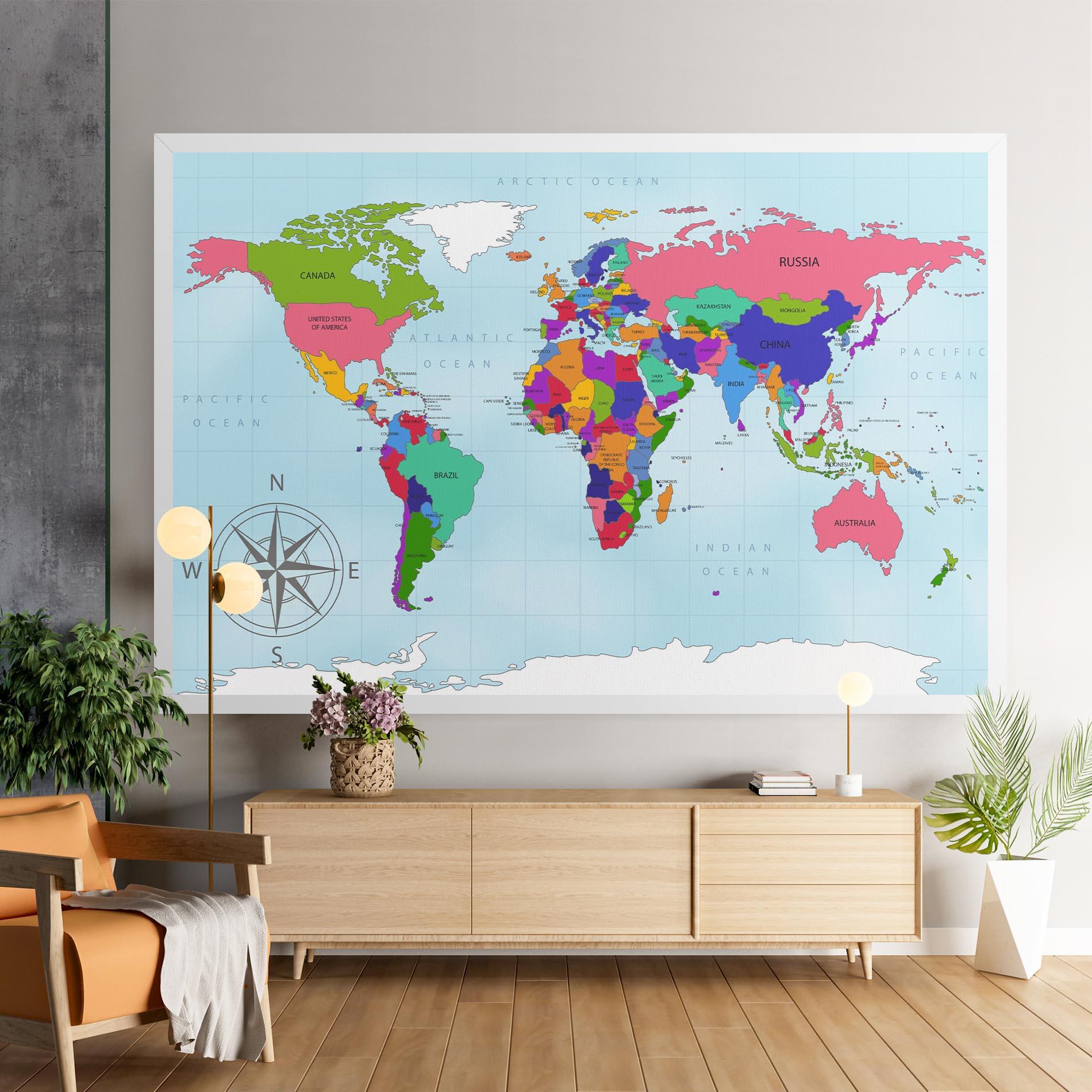 Vászonkép Colorful Continents mockup 9