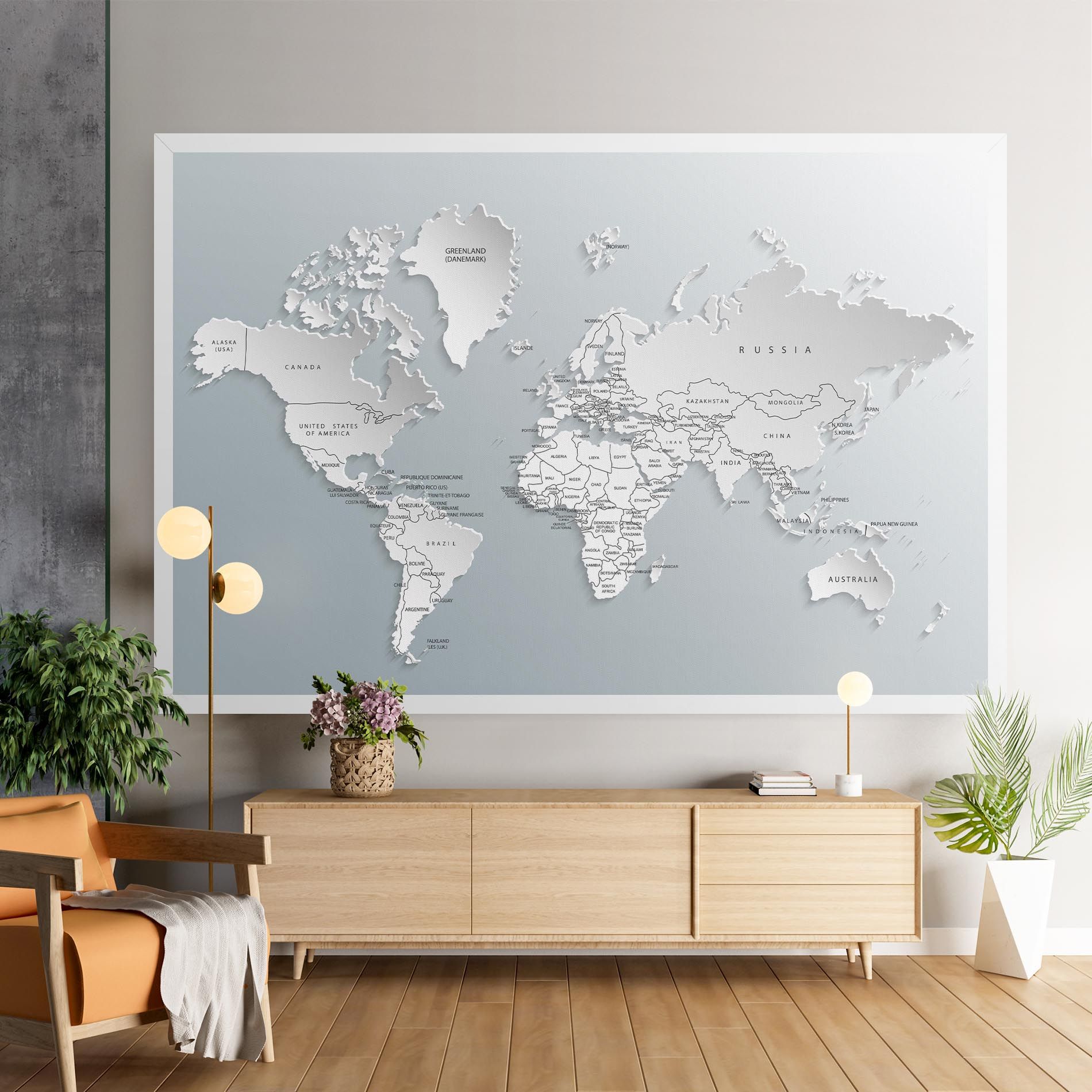 Grey White Map mockup 9