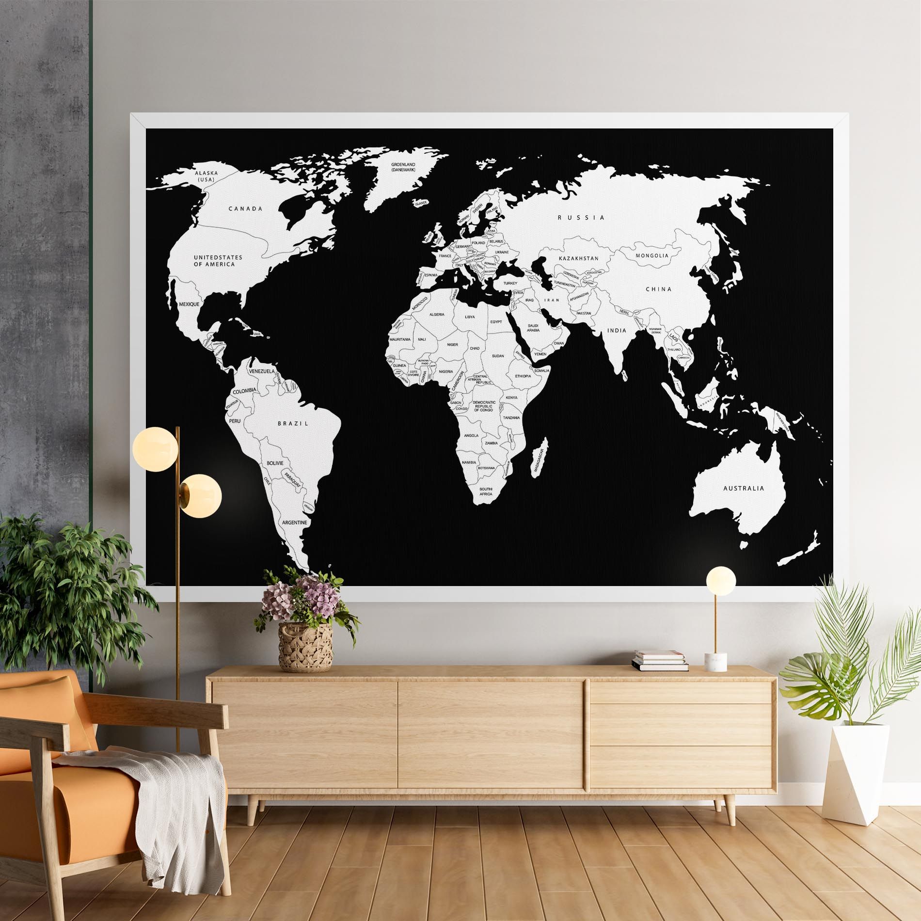 White World Map mockup 9