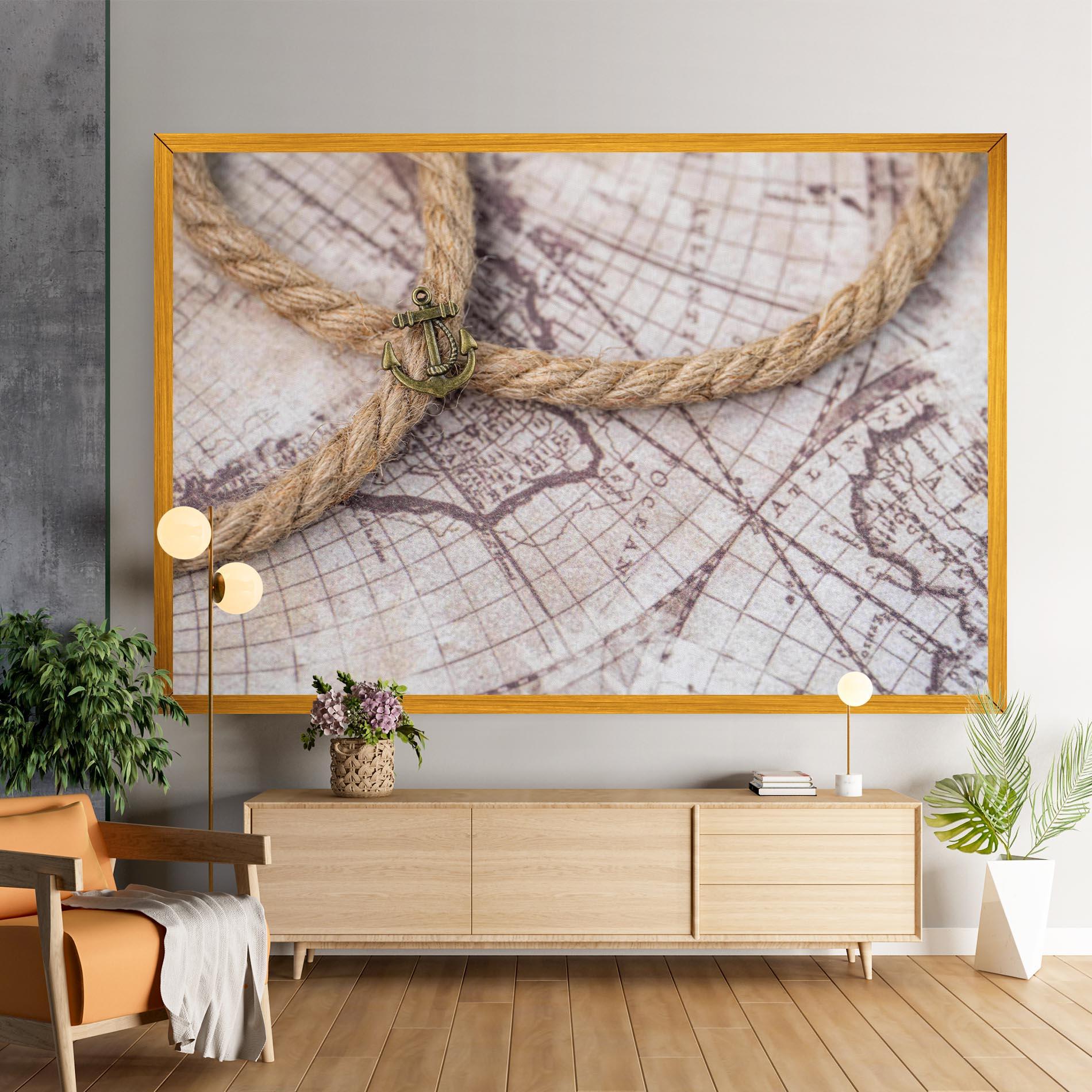 Vászonkép Anchor Map mockup 9