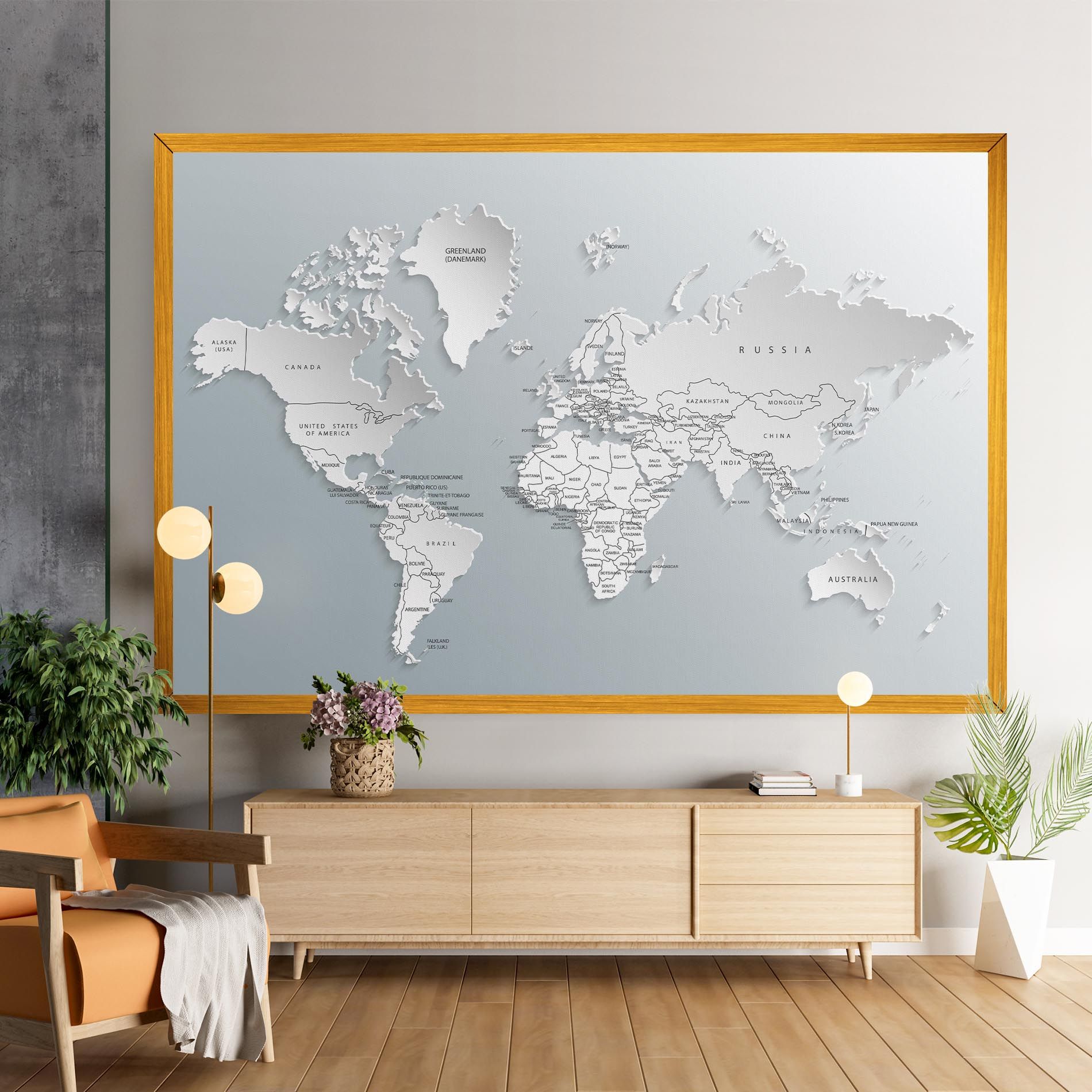 Grey White Map mockup 9