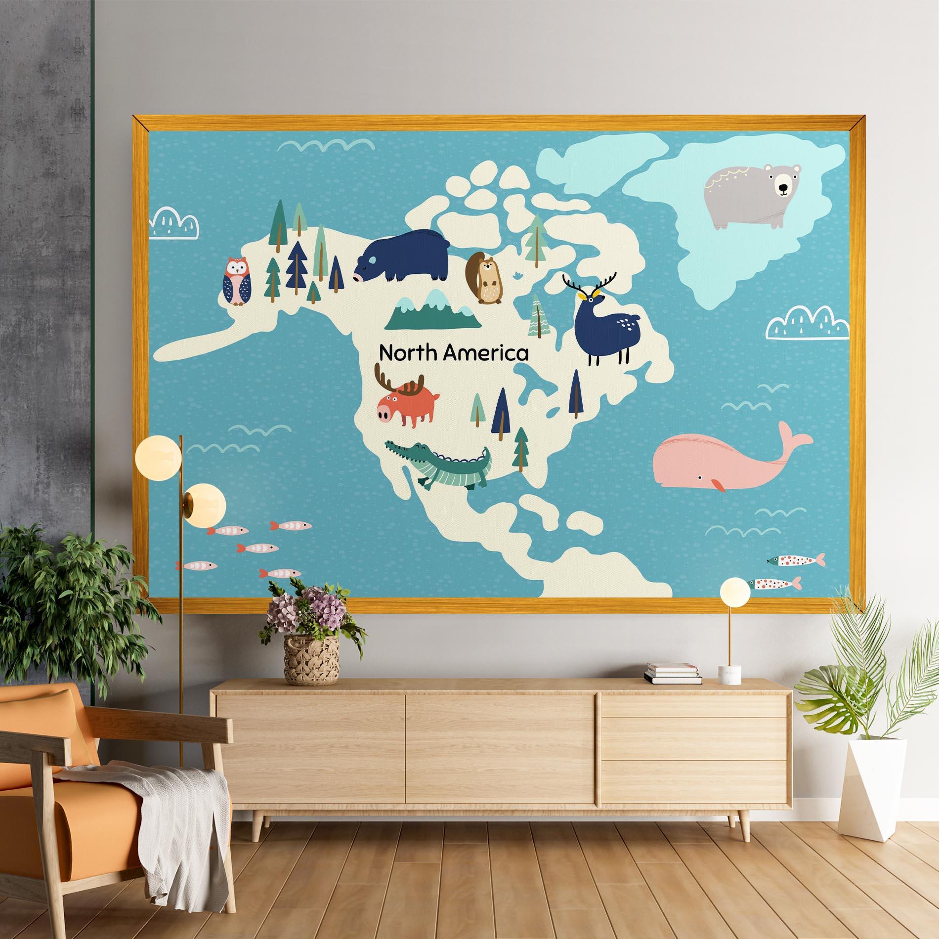 Vászonkép North America mockup 9