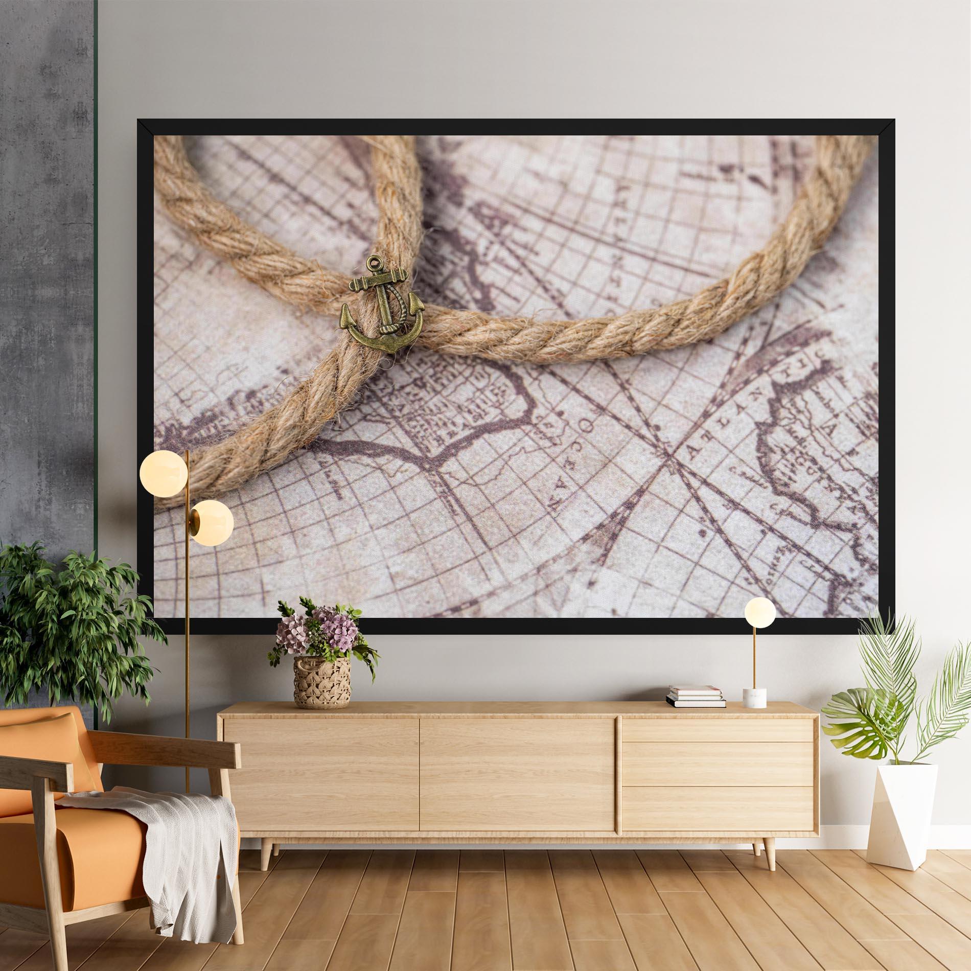 Vászonkép Anchor Map mockup 9