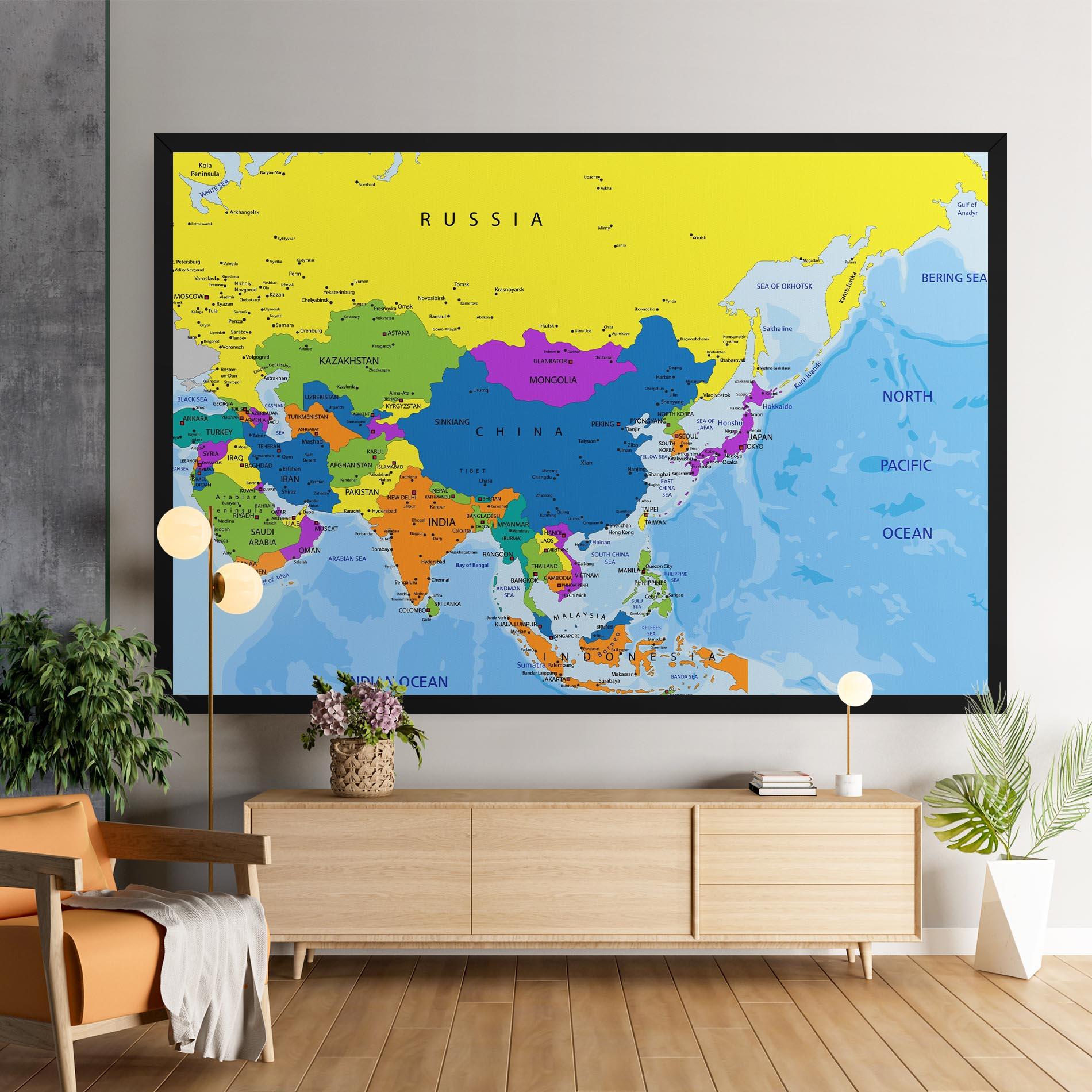 Vászonkép Asia Color Map mockup 9