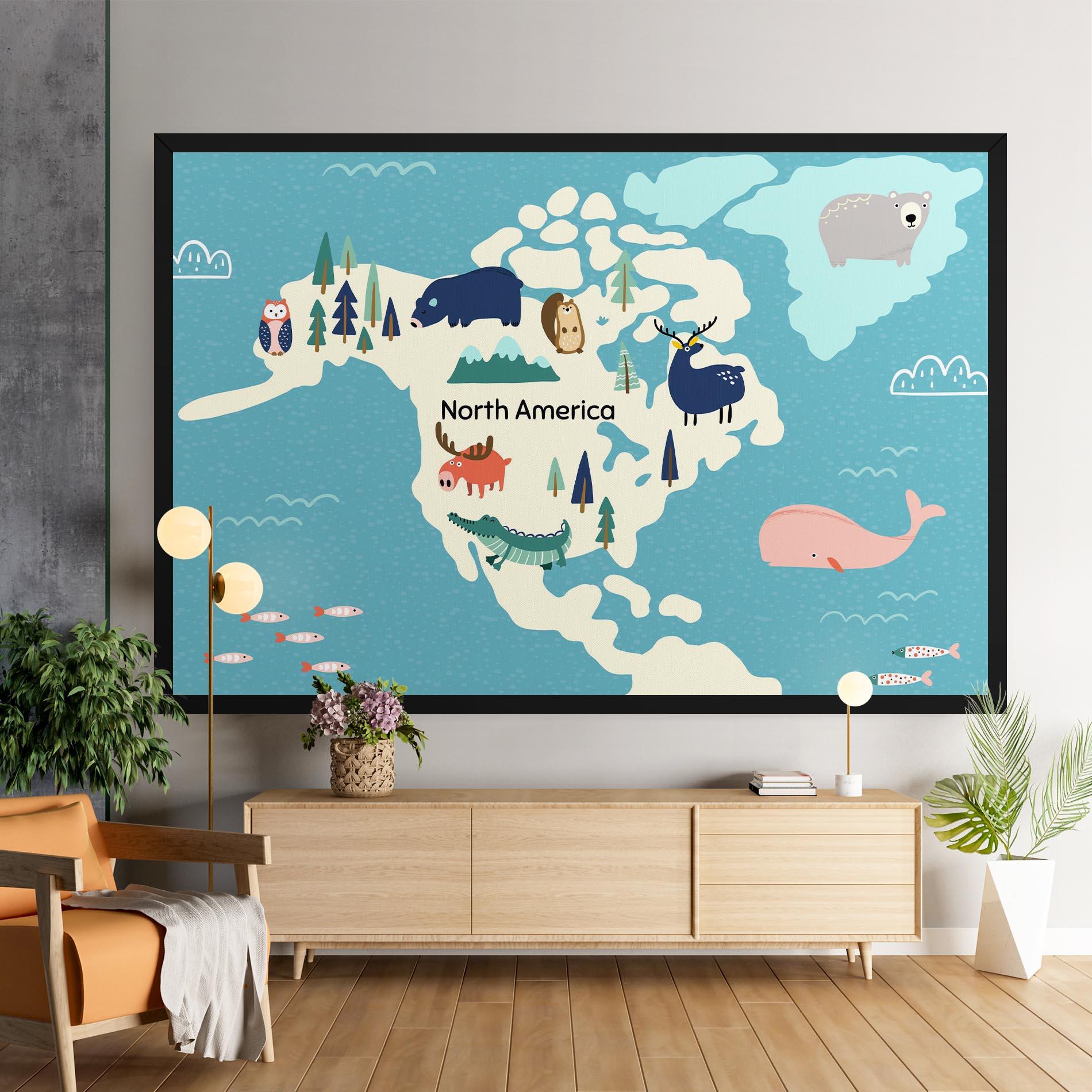 Vászonkép North America mockup 9