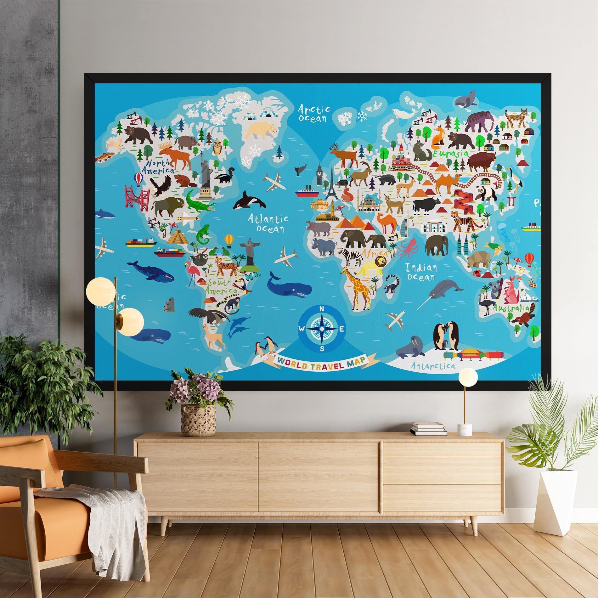 Vászonkép Travel Map mockup 9