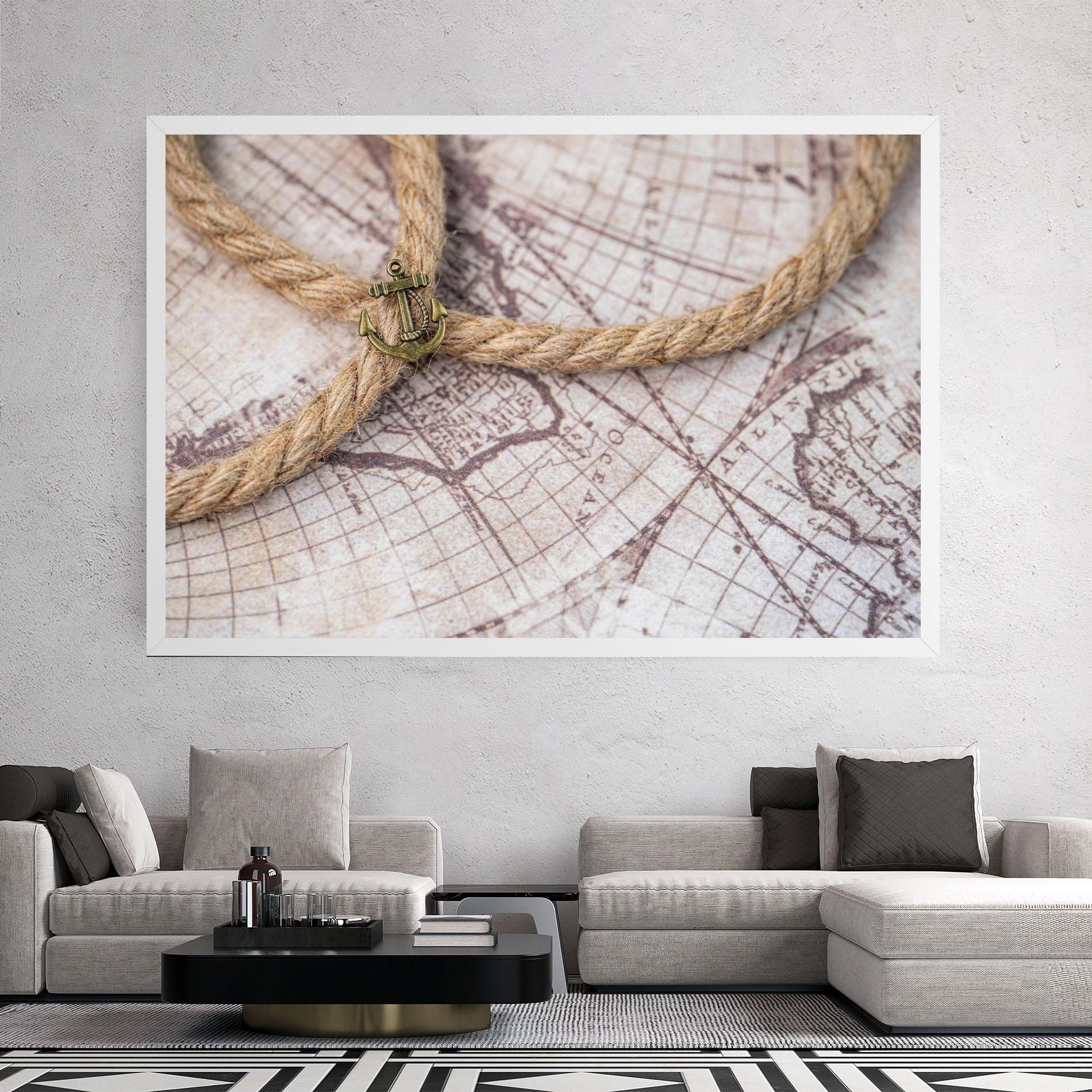 Vászonkép Anchor Map mockup 2