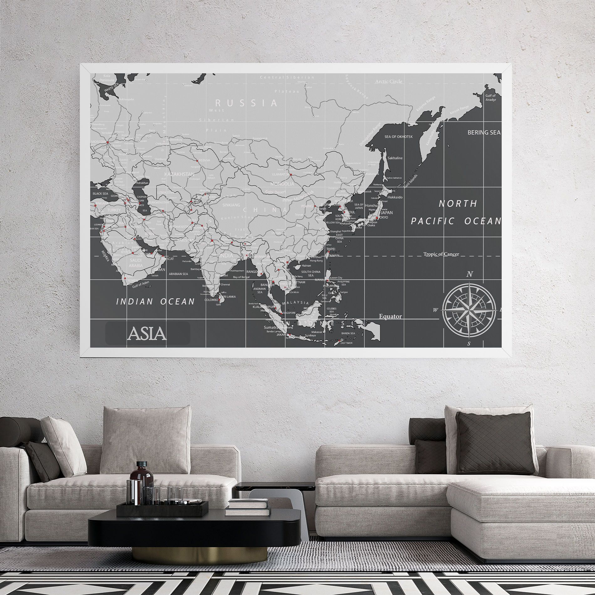 Asia Minimal Map mockup 2