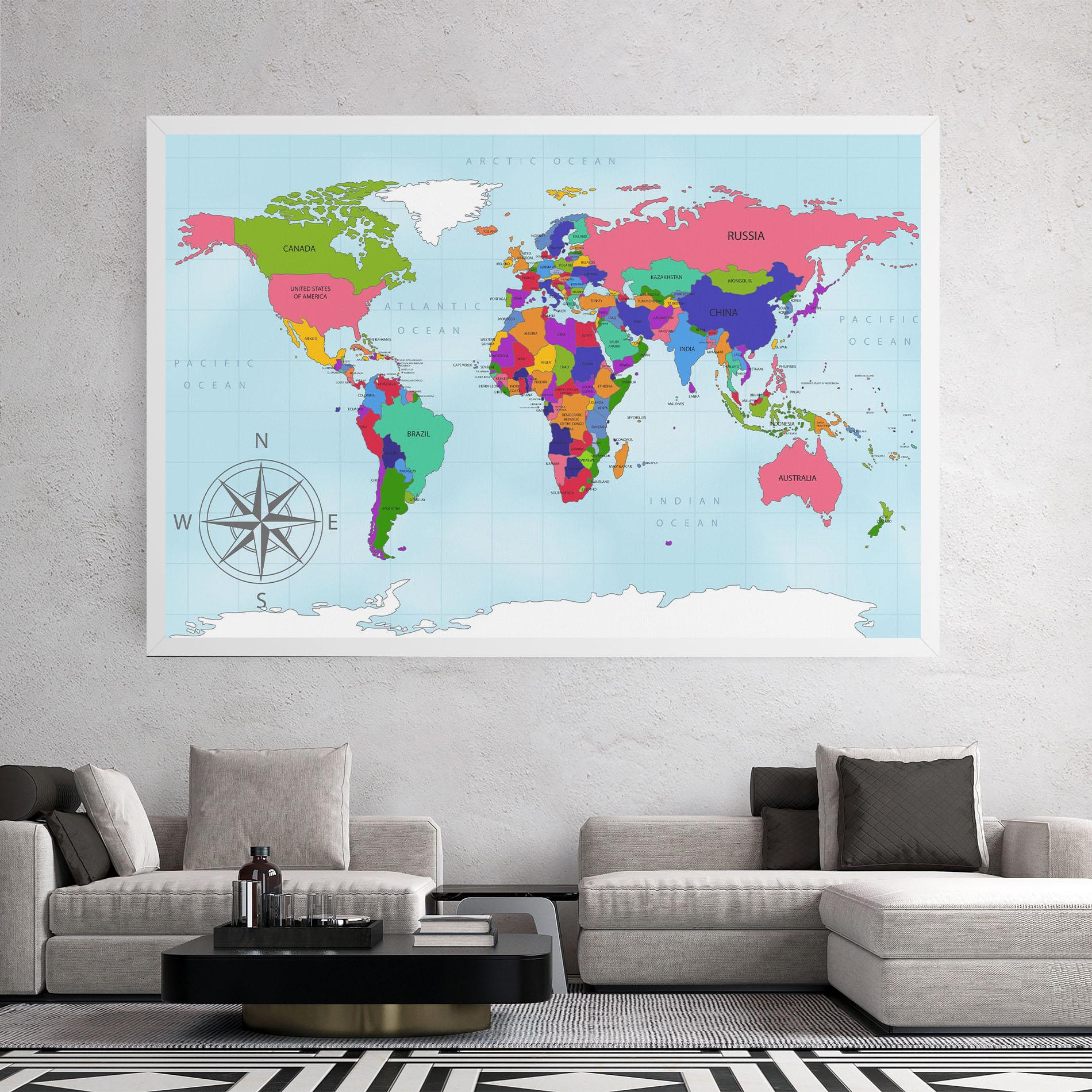 Vászonkép Colorful Continents mockup 2