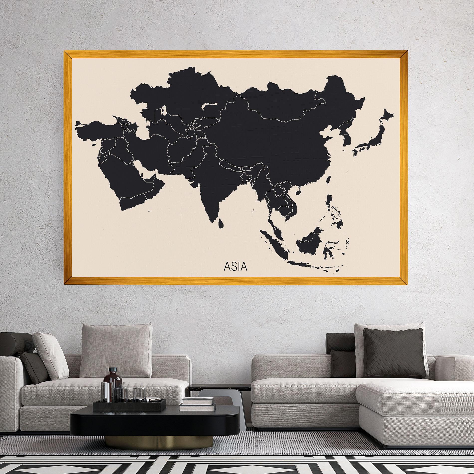 Vászonkép Asia Continent mockup 2