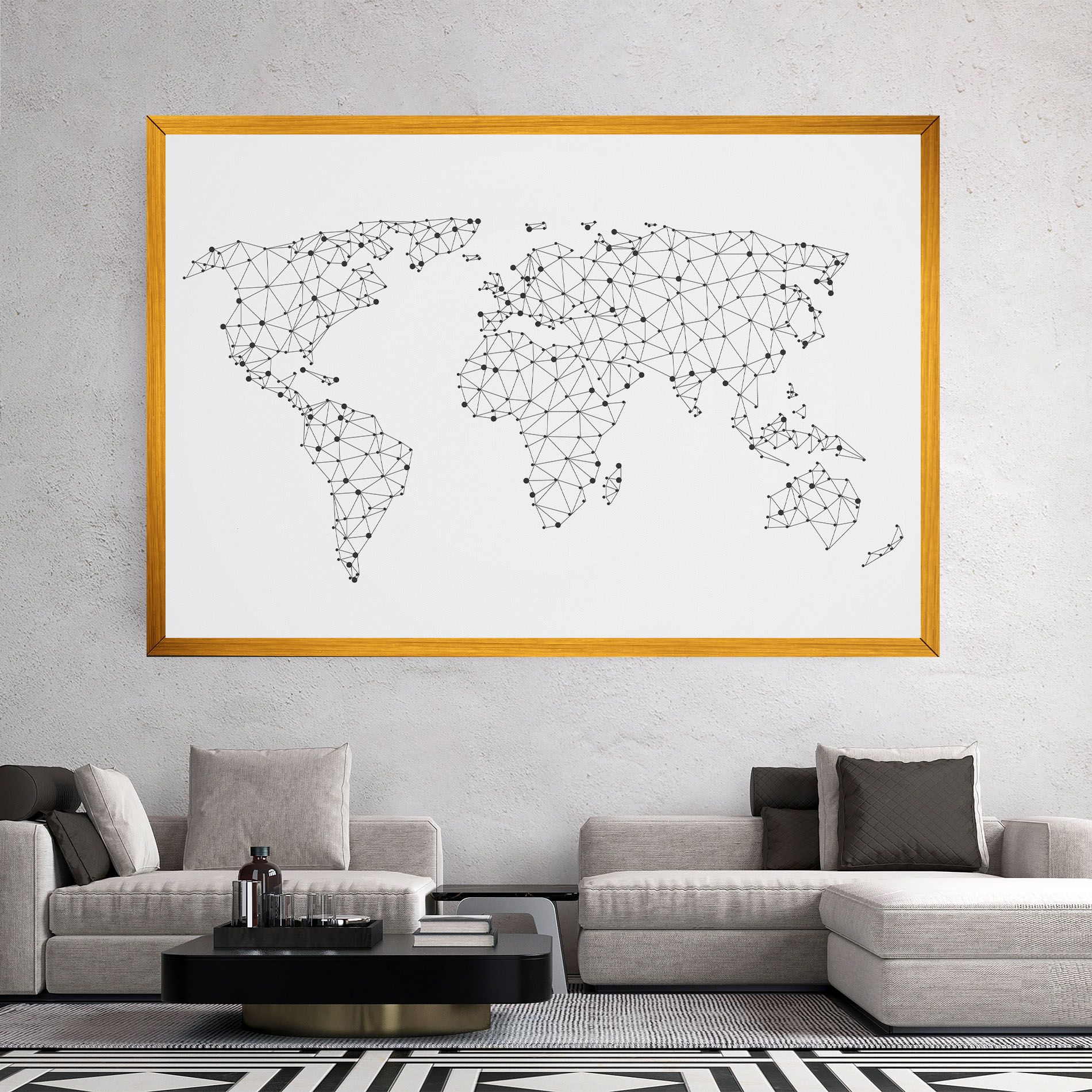 Black Map Line mockup 2