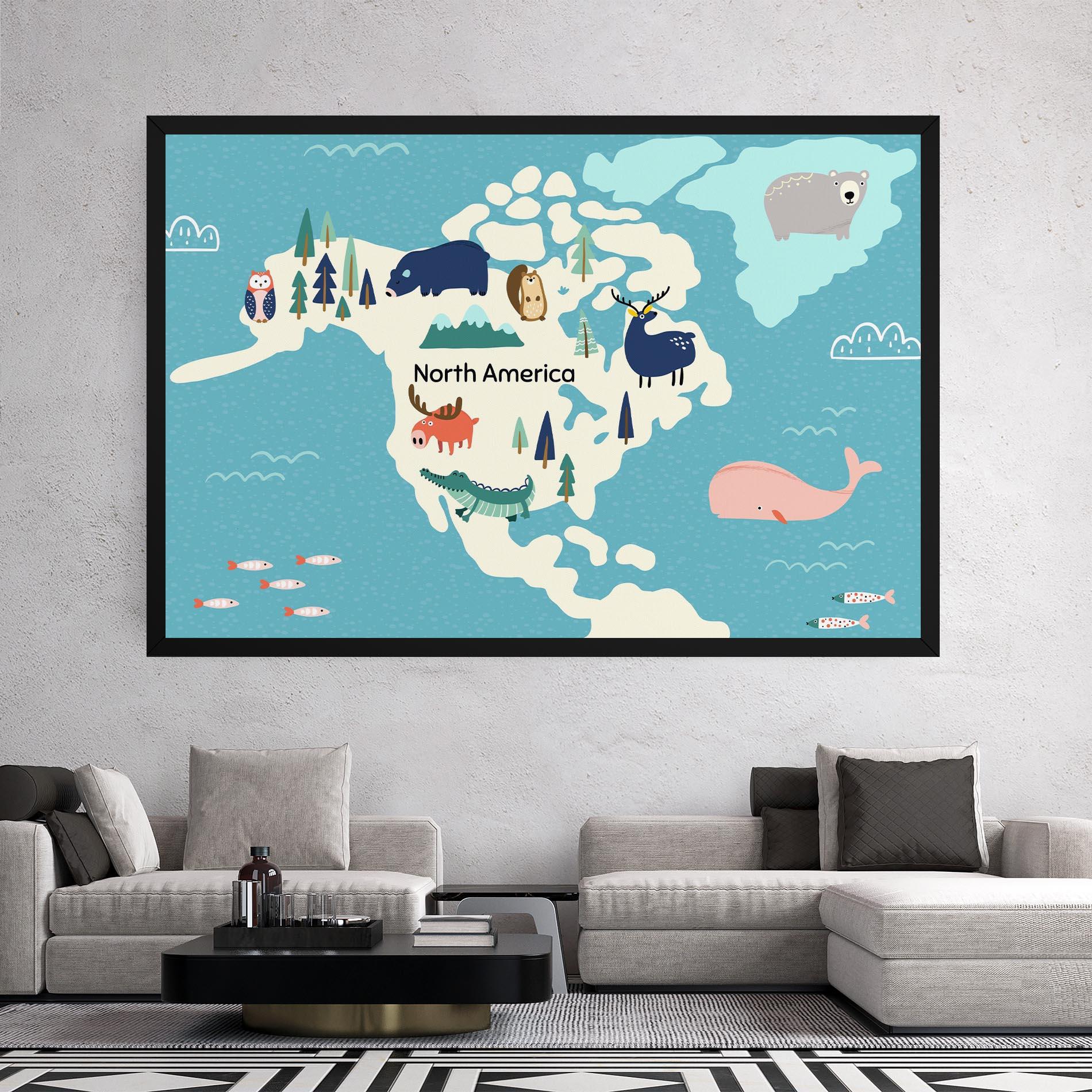 Vászonkép North America mockup 2