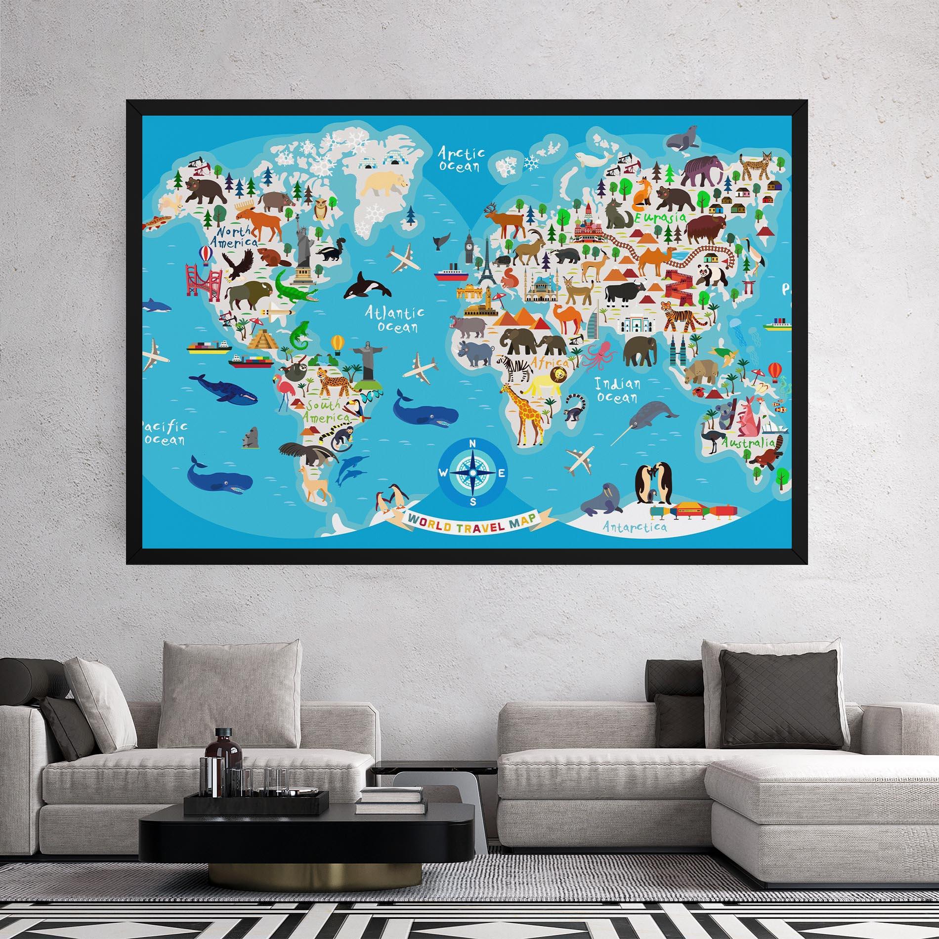 Vászonkép Travel Map mockup 2