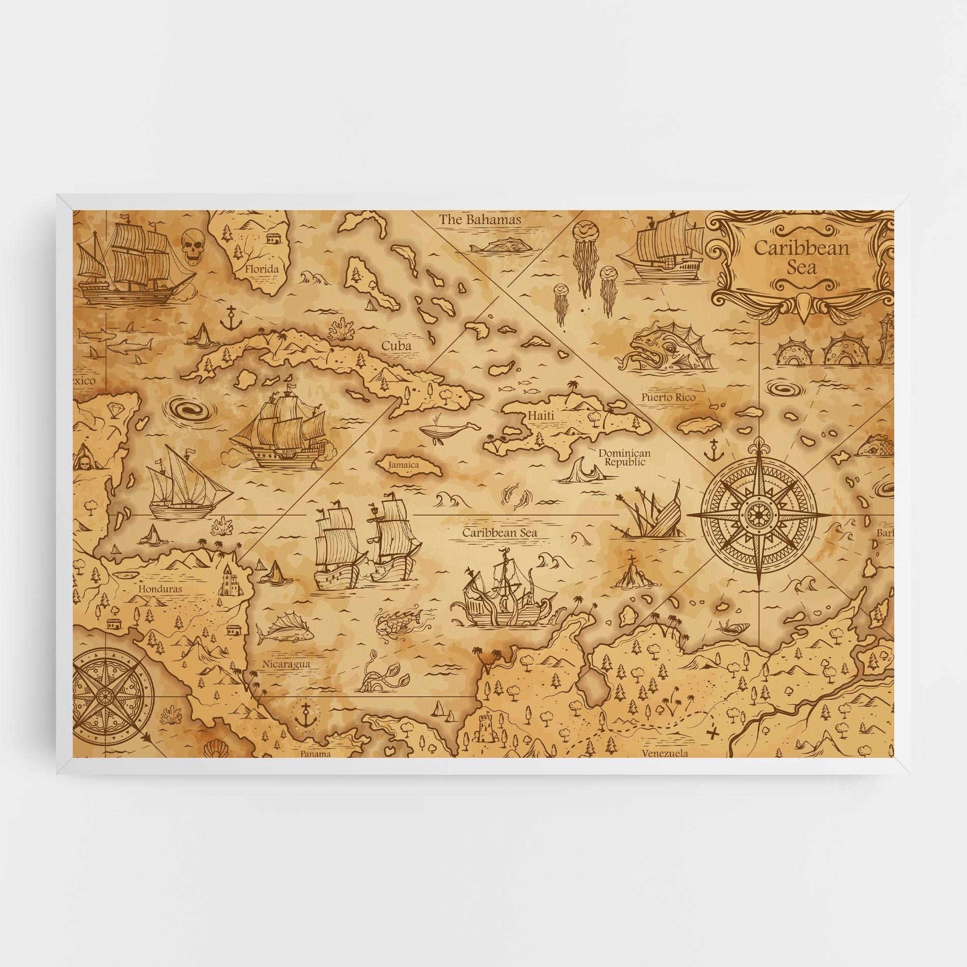 Vászonkép Caribbean Sea mockup 0