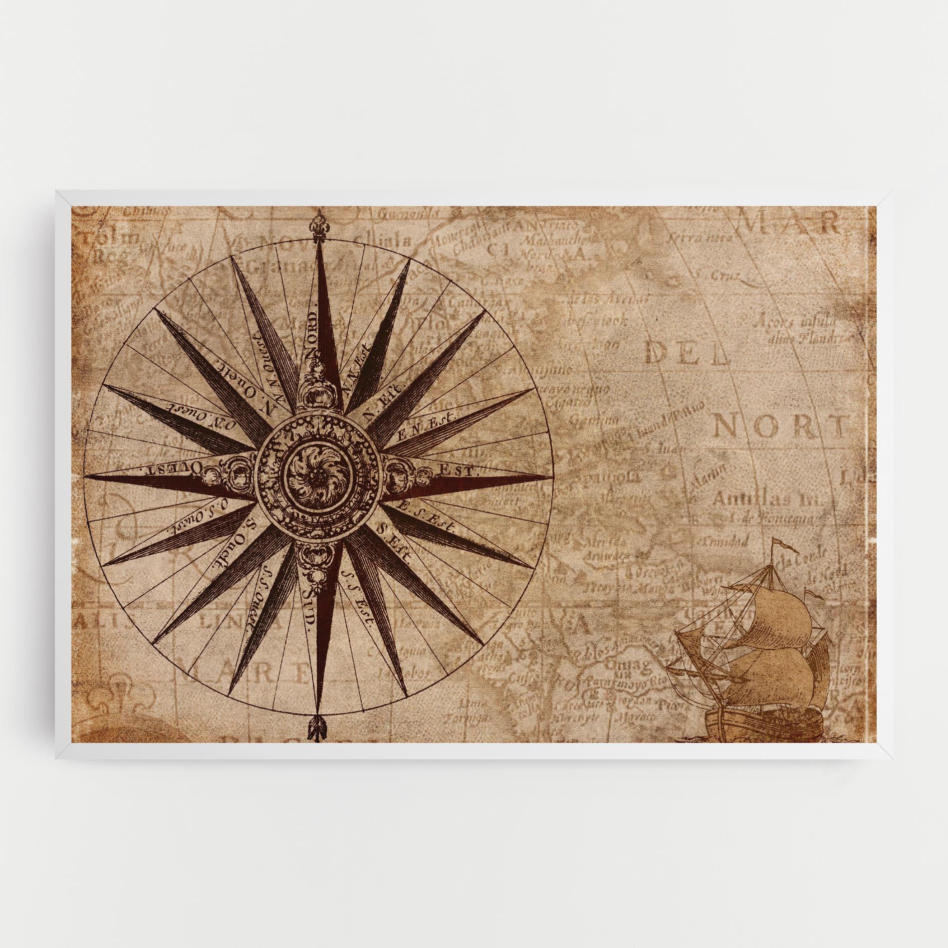 Vászonkép Vintage Map mockup 0