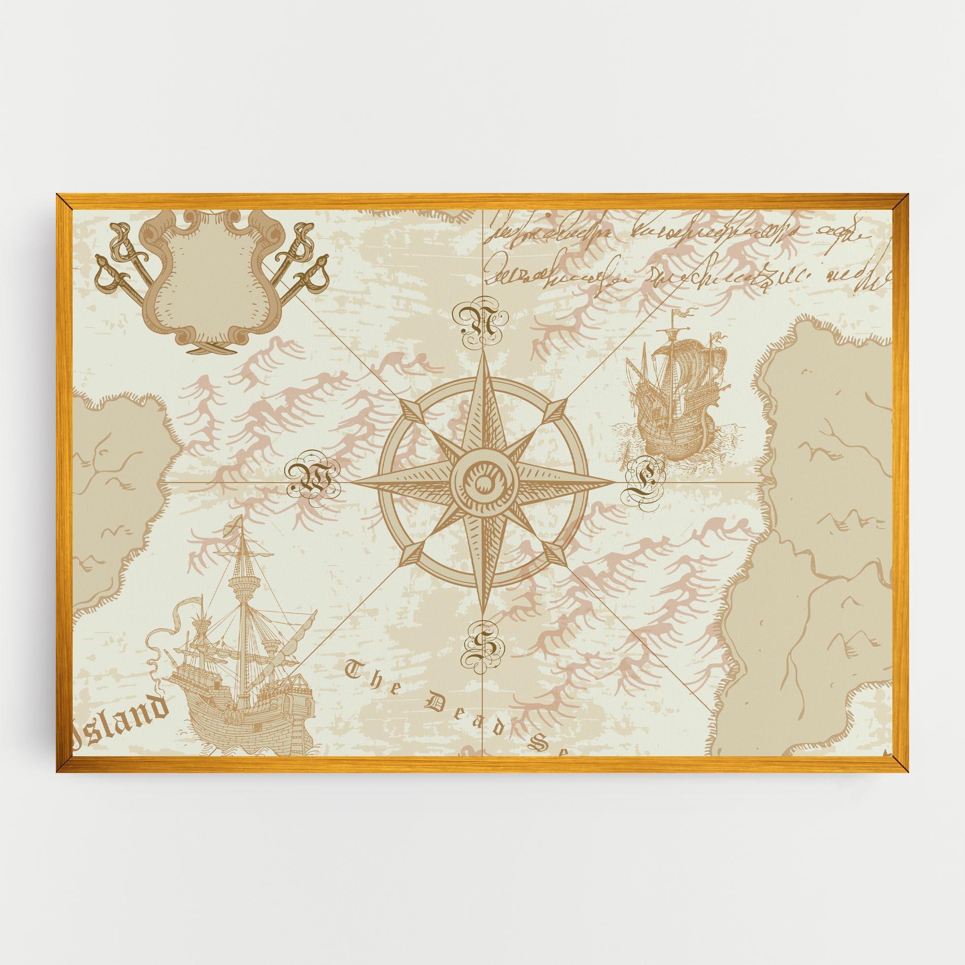 Vászonkép Cream Compass mockup 0