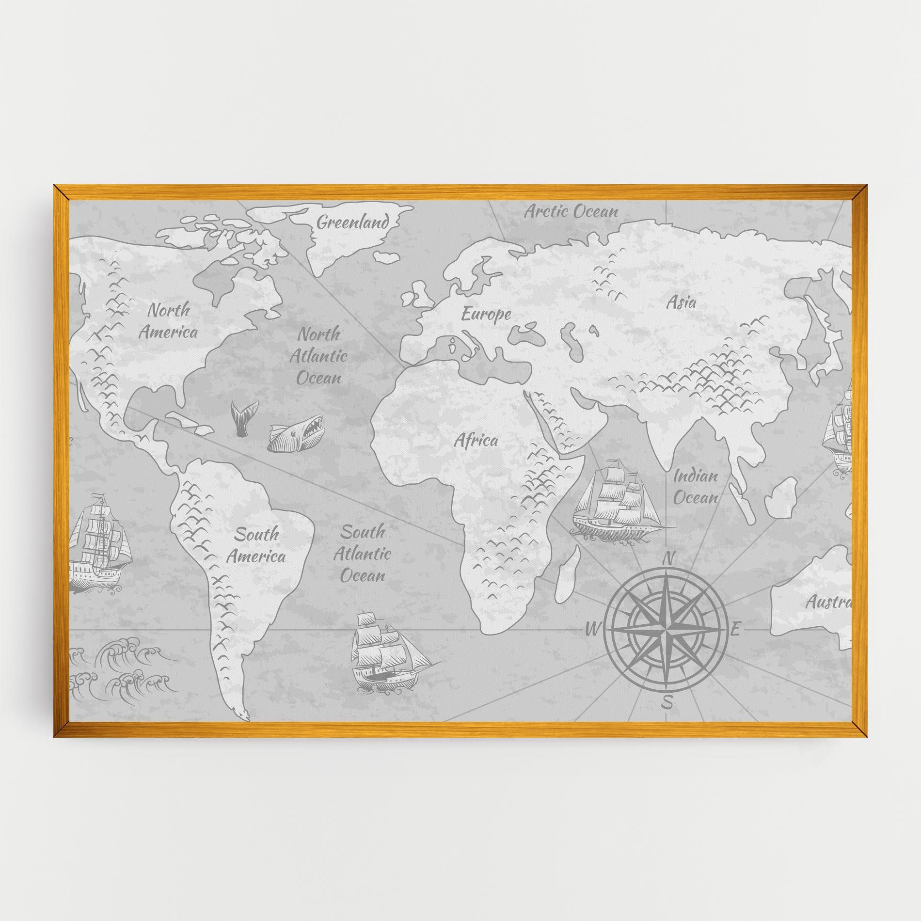 Grey Old Map mockup 0