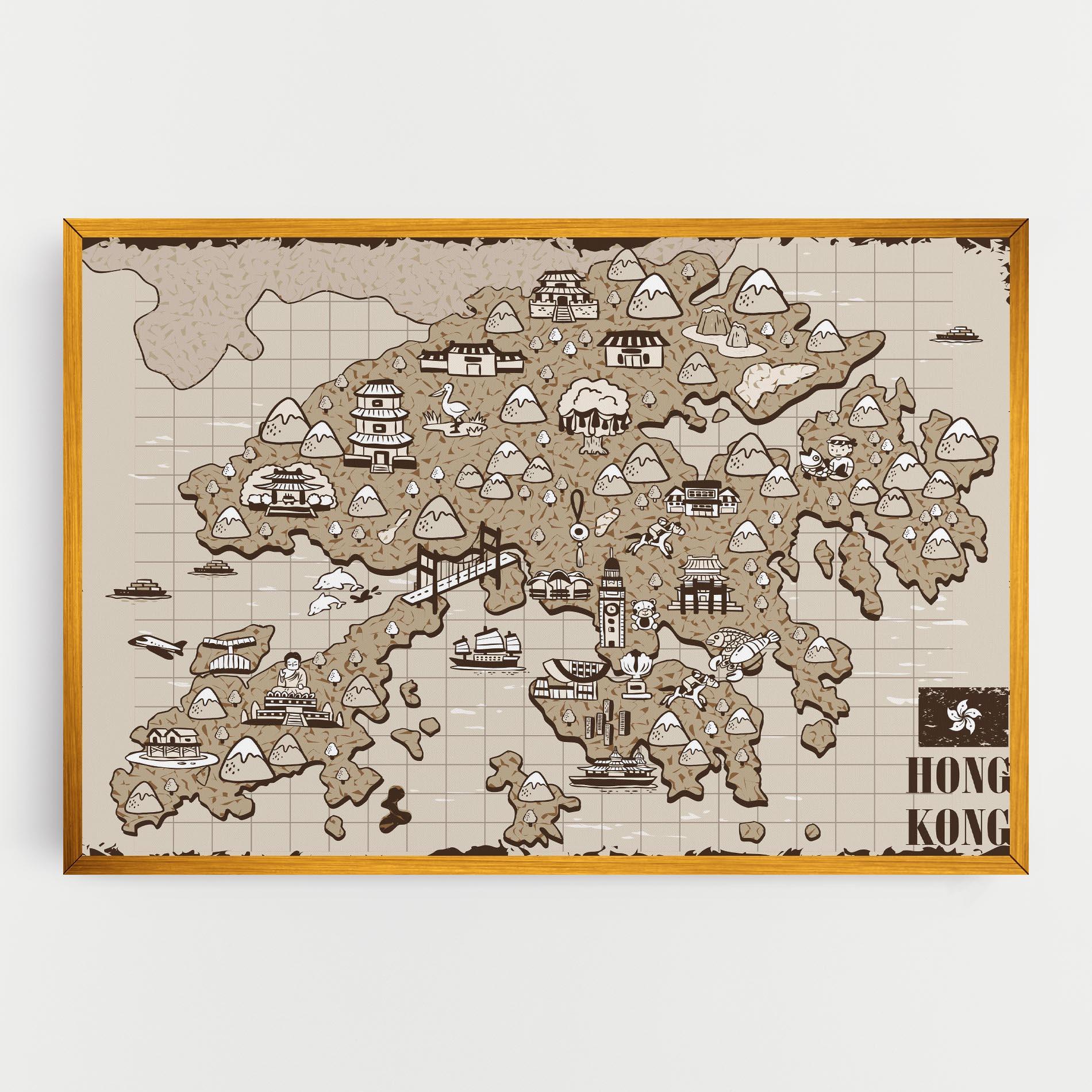 Vászonkép Hong Kong mockup 0