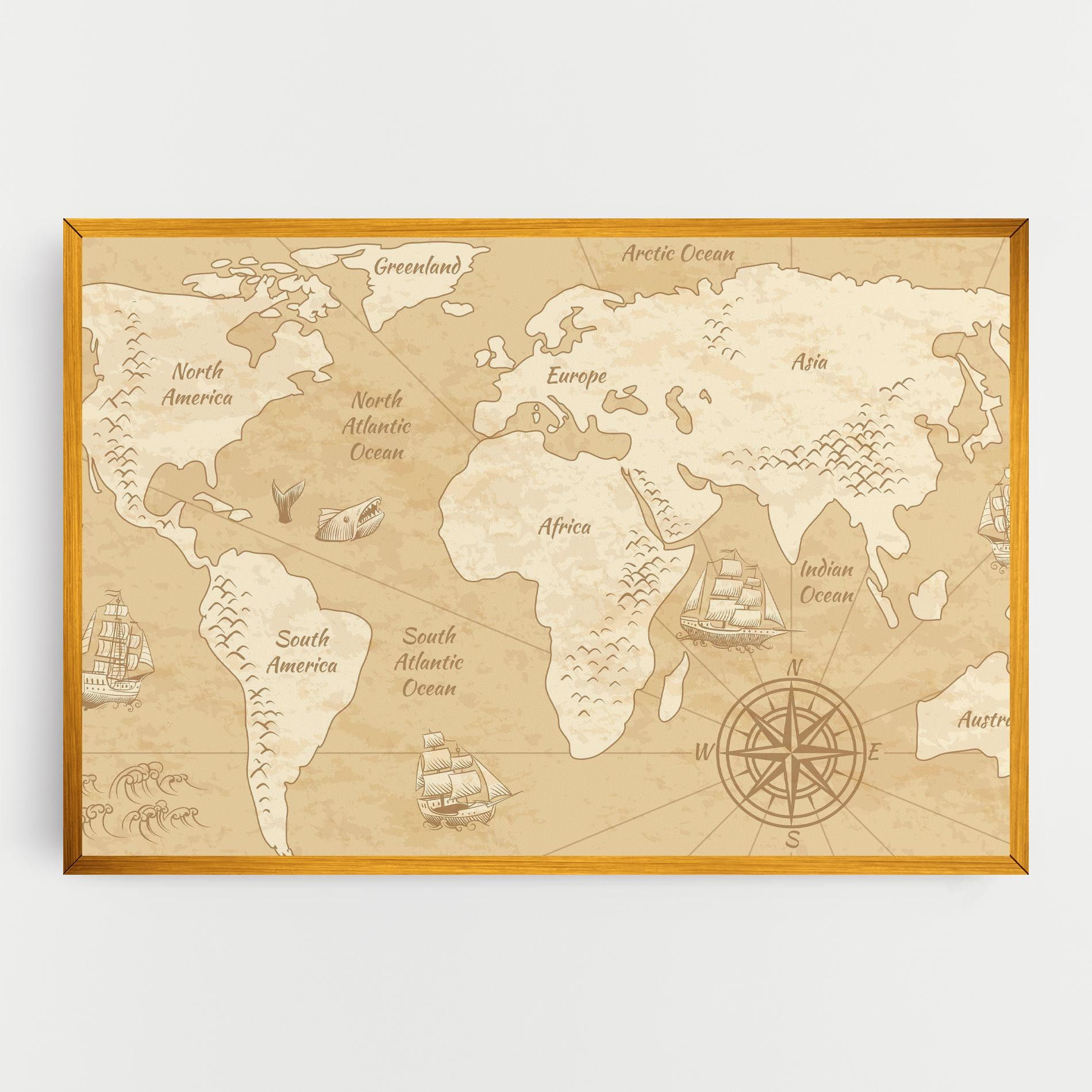 Old Continents Map mockup 0